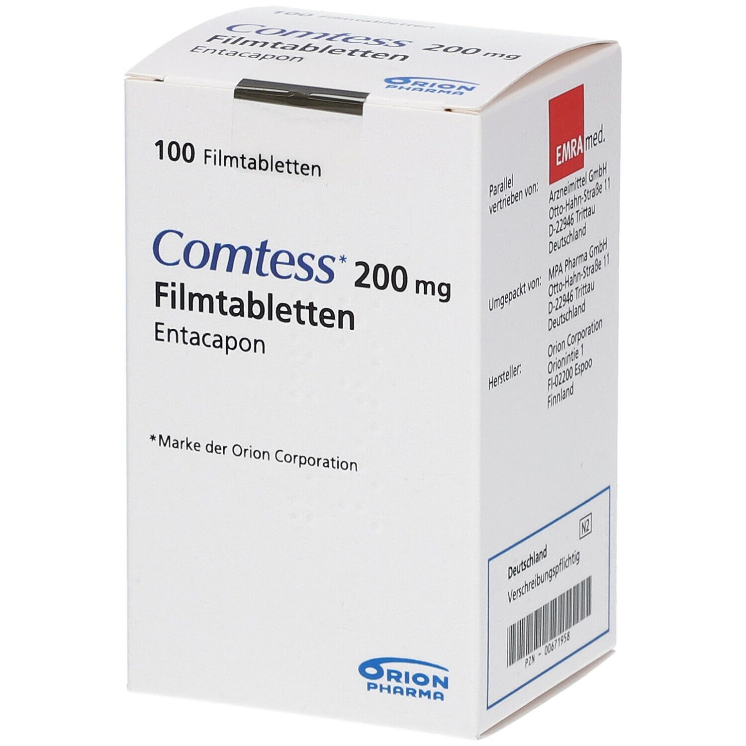 Comtess 200 mg Filmtabletten 100 St