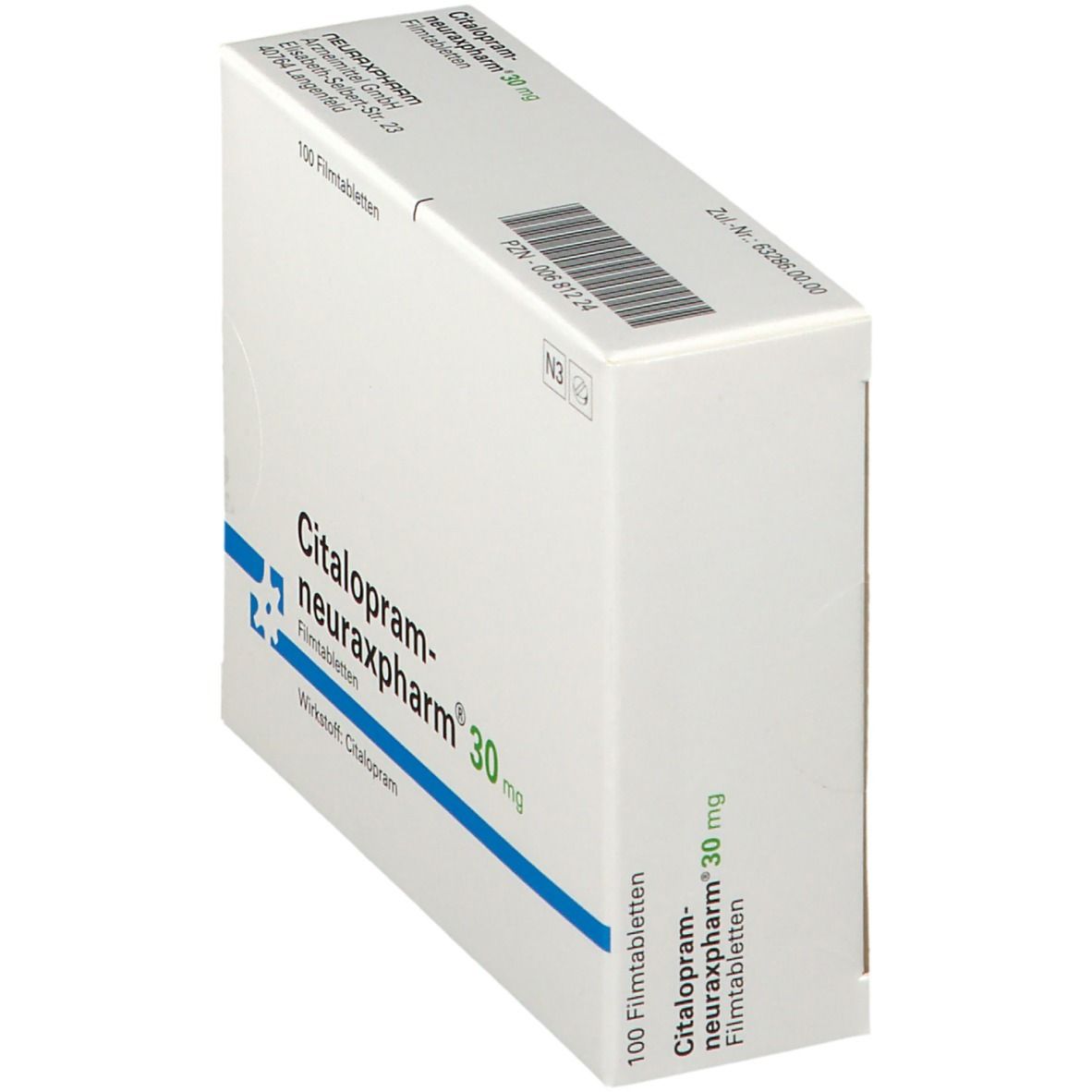 CITALOPRAM-neuraxpharm 30 mg Filmtabletten 100 St