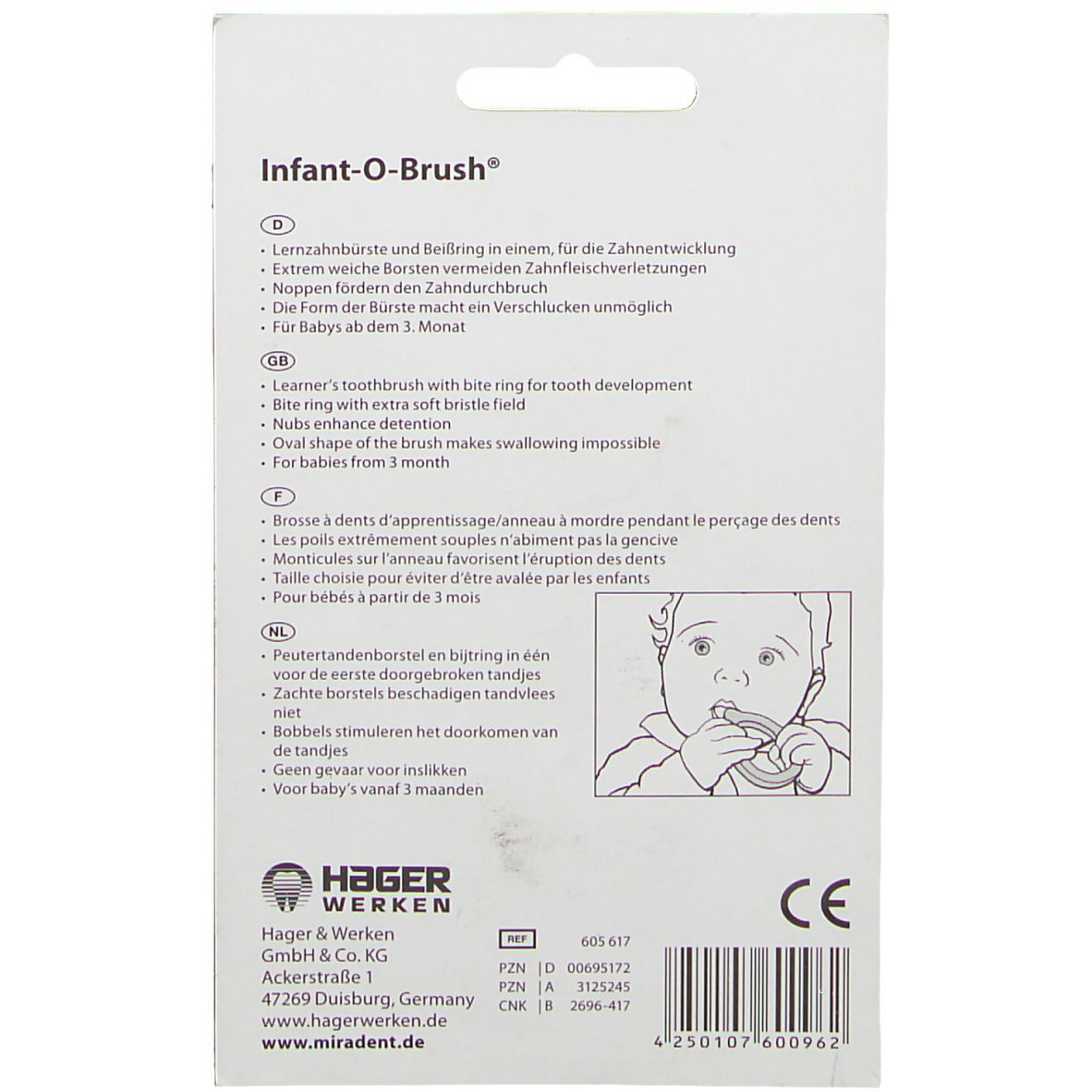 miradent Infant-O-Brush® Lernzahnbürste gelb