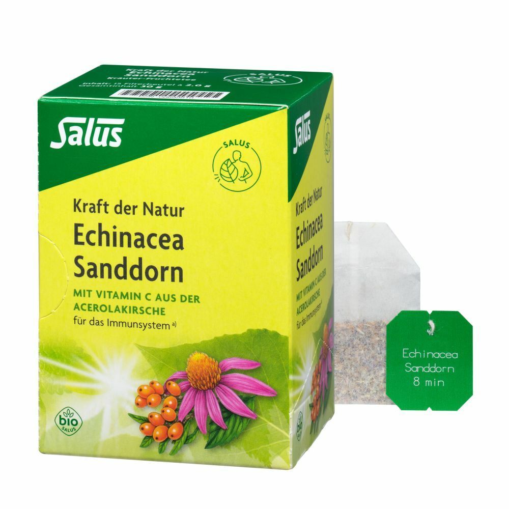 Salus® Kraft der Natur Echinacea Sanddorn, Kräuter-Früchtetee