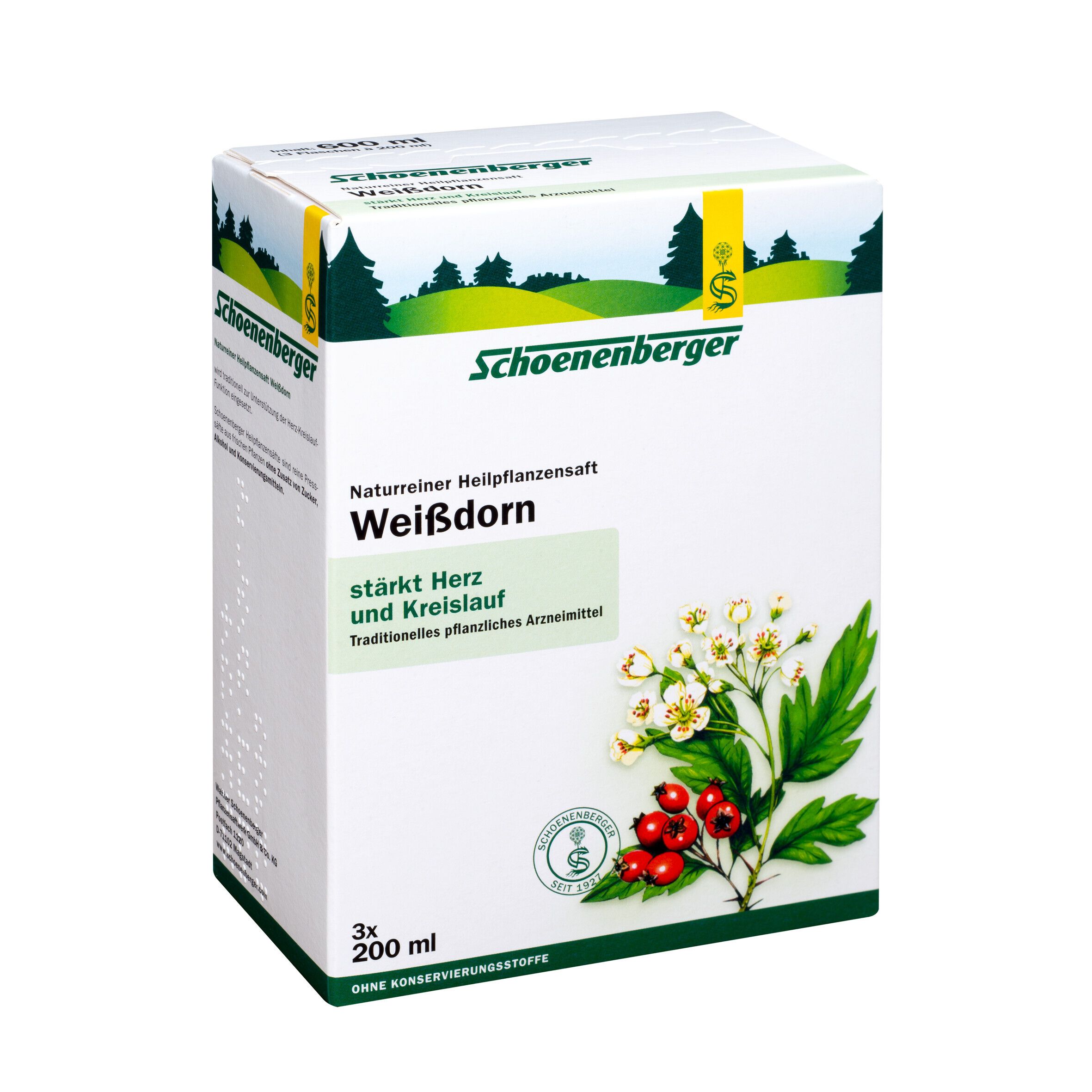 Schoenenberger® naturreiner Heilpflanzensaft Weißdorn