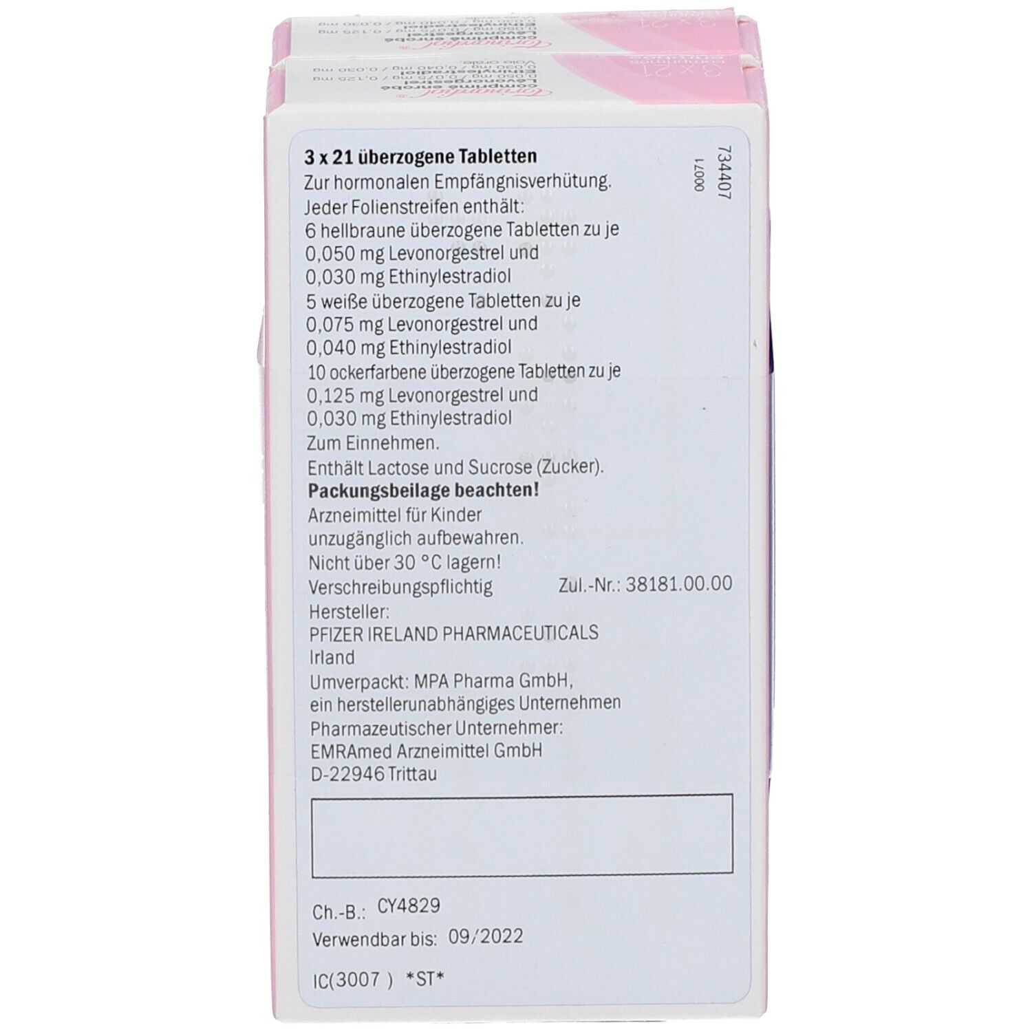 Trinordiol 21 überzogene Tabletten 6x21 St Überzogene