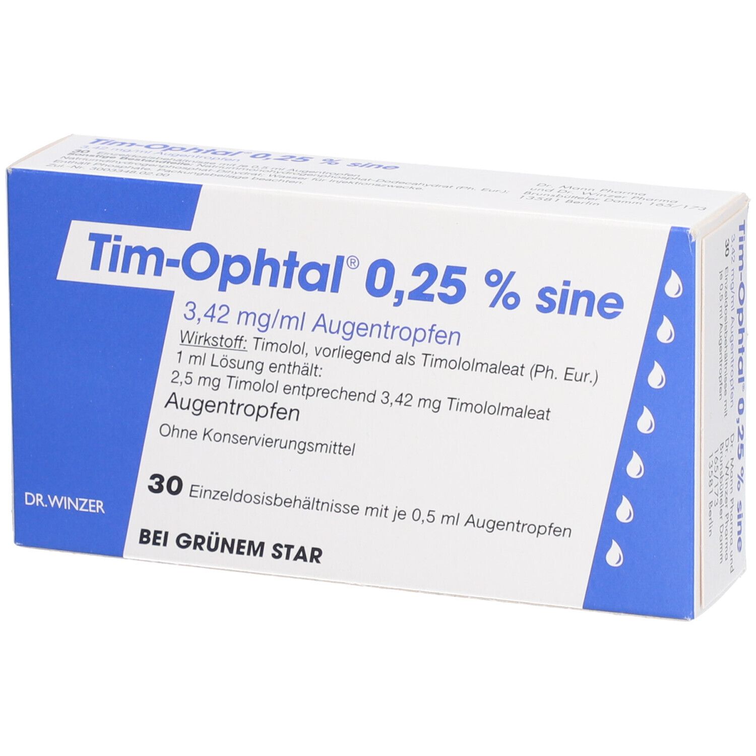 Tim®-Ophtal® 0,25 % sine