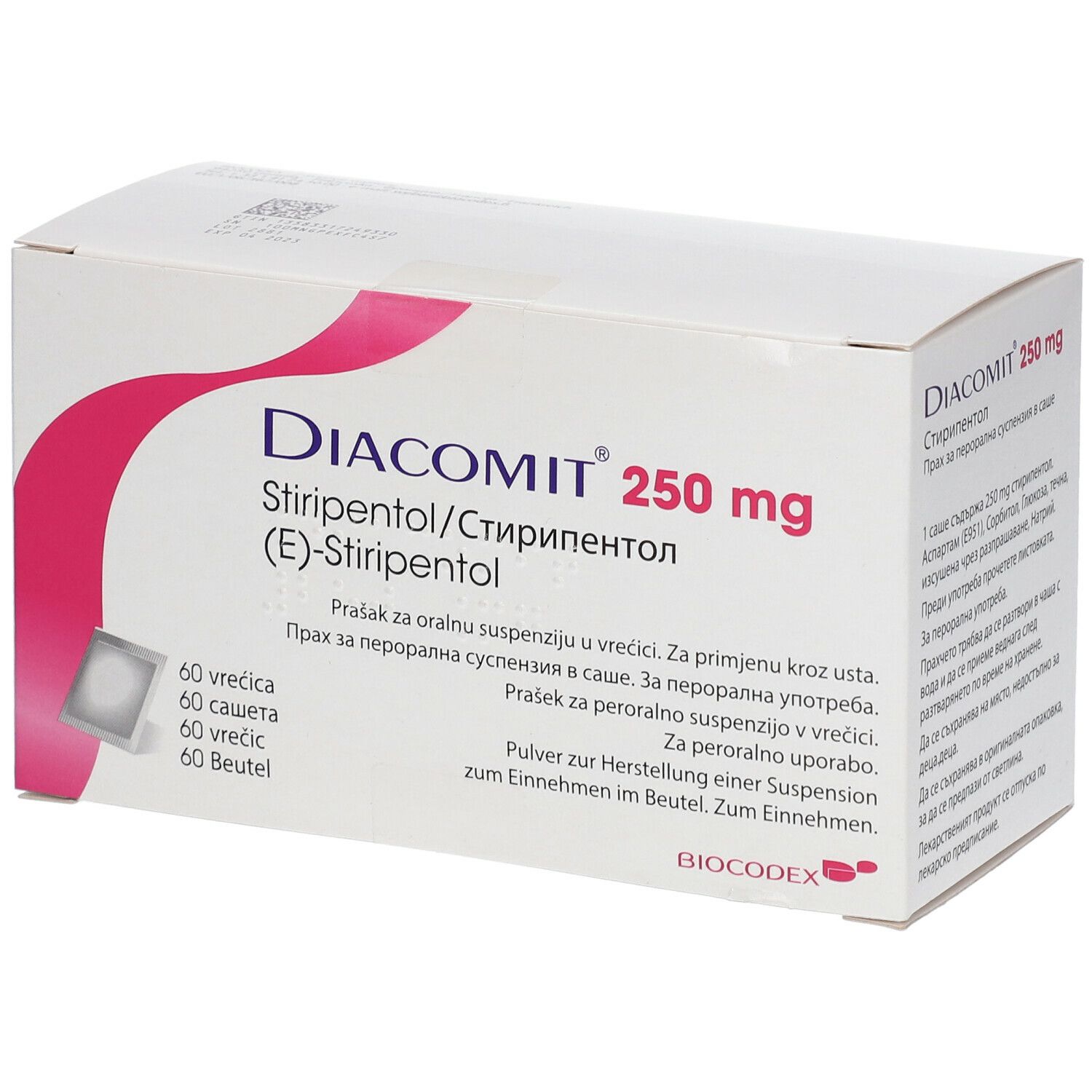 Diacomit 250 mg Pulver z.Herstell.e.Susp.z.Einn. 60 St zur Herstellung einer Susp. zum Einnehmen