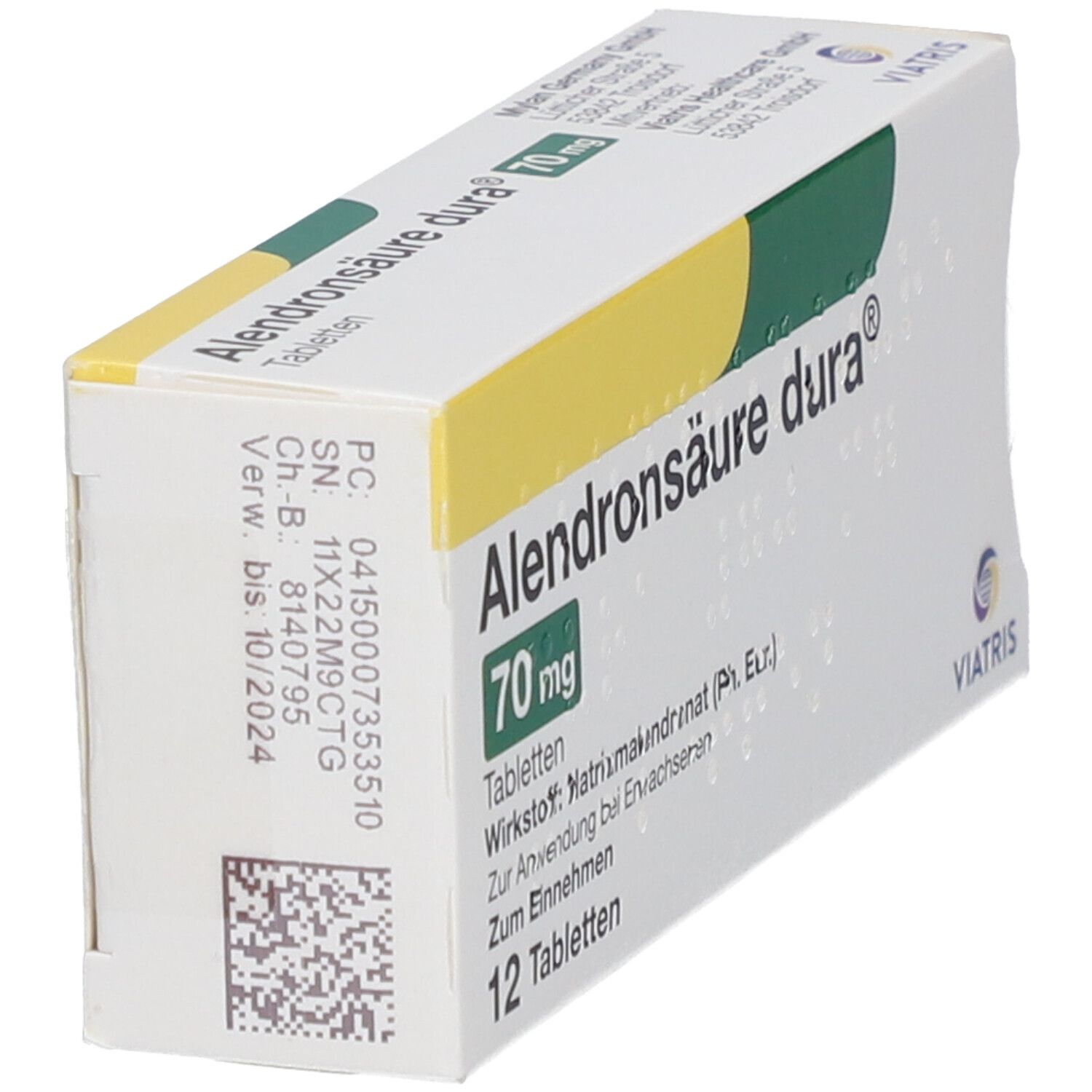 Alendronsäure dura 70 mg Tabletten 12 St