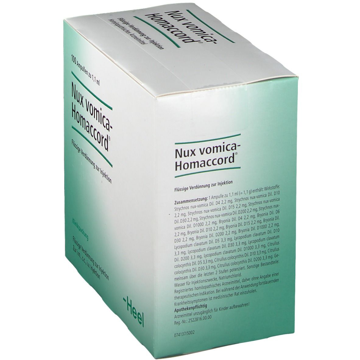 NUX Vomica Homaccord Ampullen 100 St