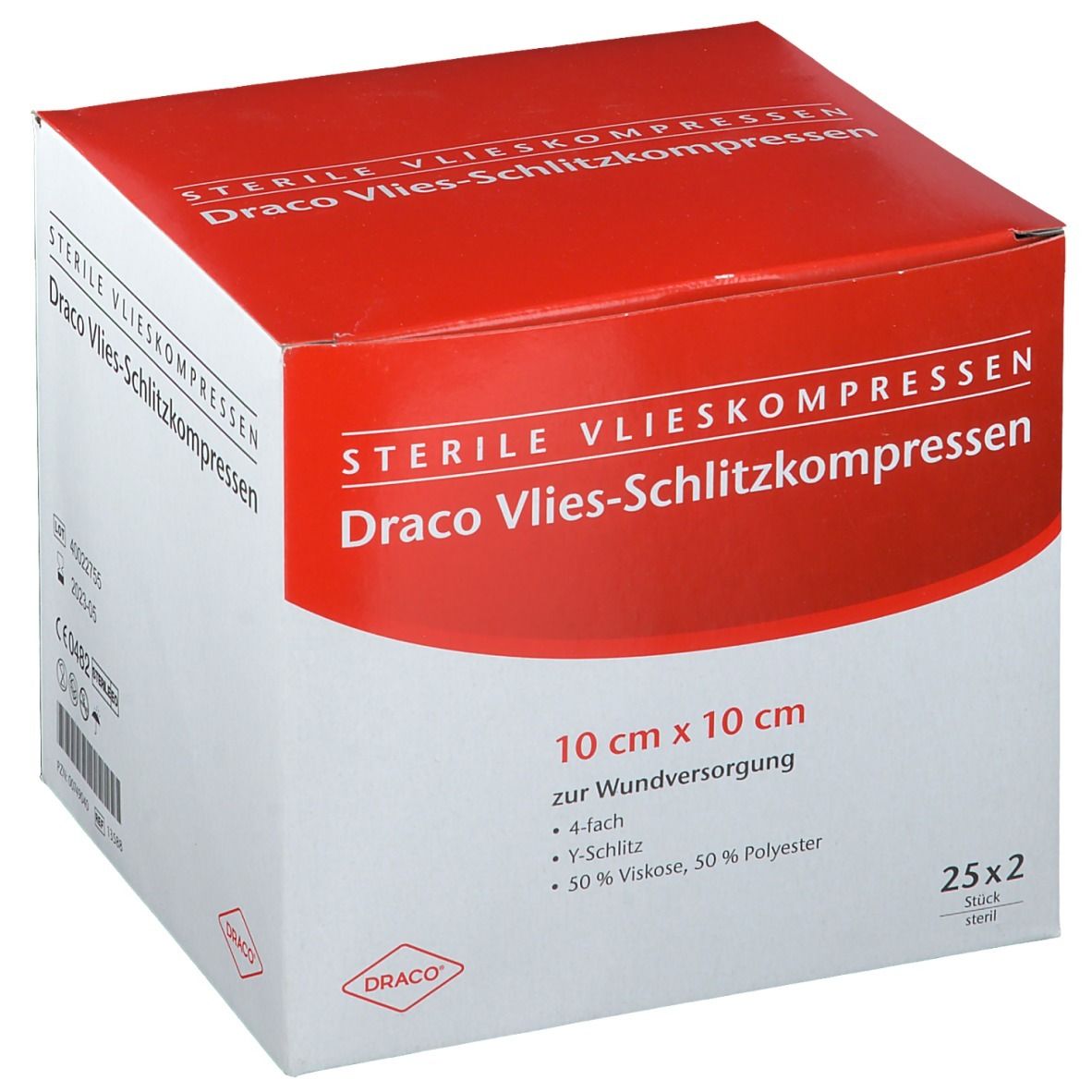 Draco Schlitzkompressen 10 x 10 cm, 4fach steril