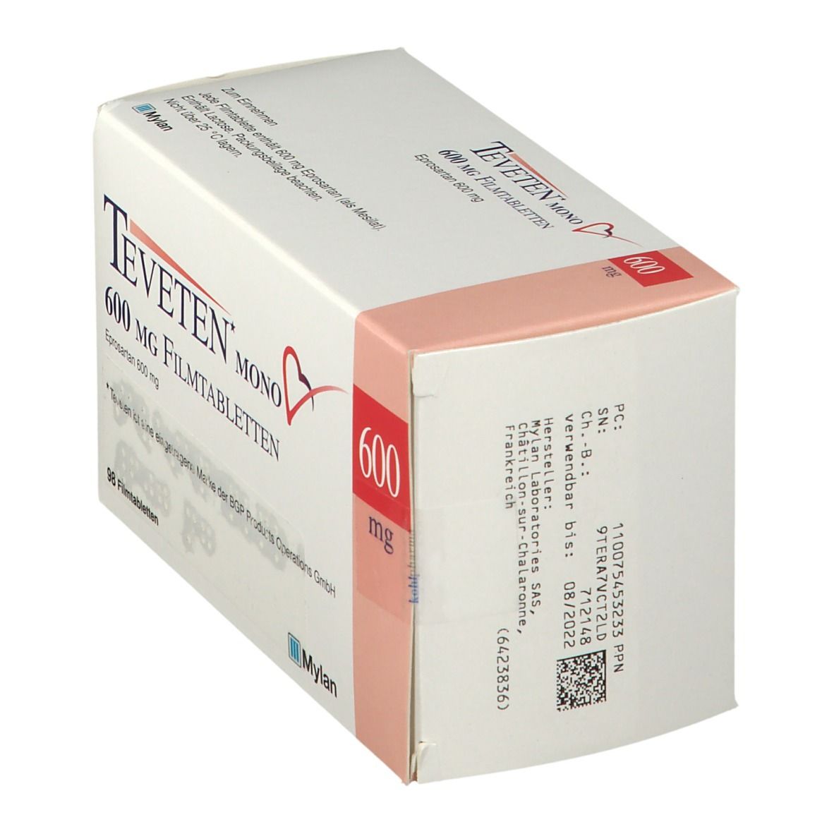 Teveten mono 600 mg Filmtabletten 98 St