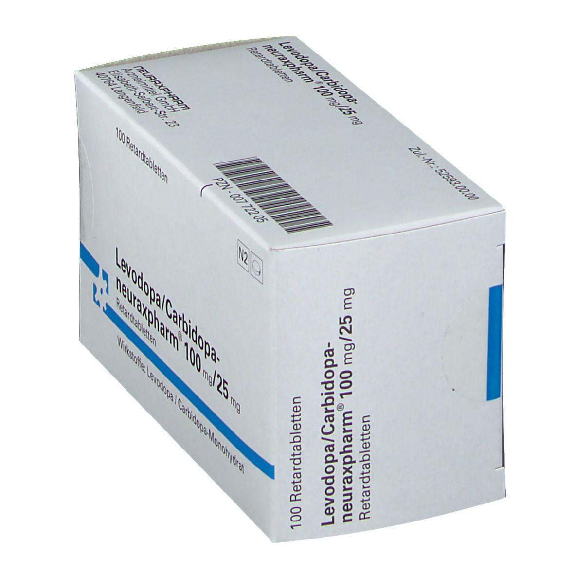 LEVODOPA/Carbidopa-neuraxpharm 100/25 mg Ret.-Tab. 100 St Retard-Tabletten