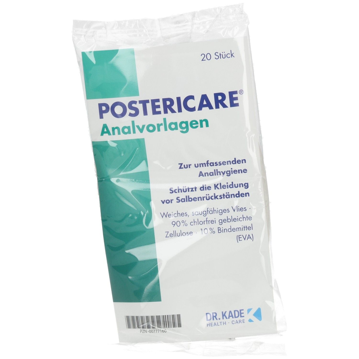 POSTERCARE Analvorlagen, 20 Stück, weiches, saugfähiges Vlies.