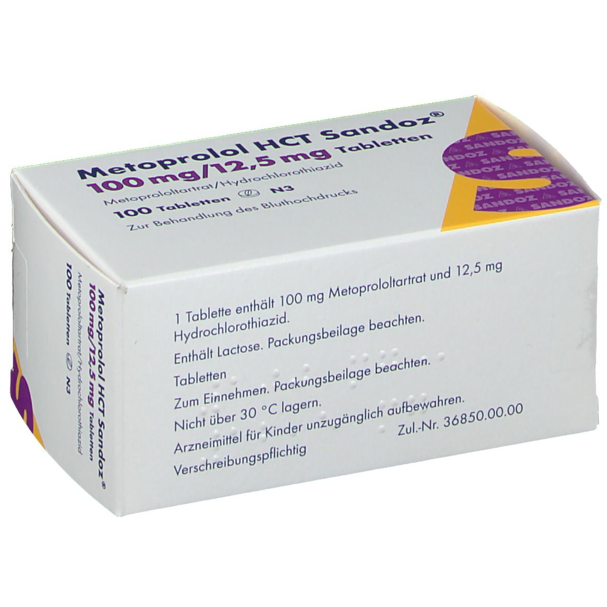 Metoprolol HCT Sandoz® 100 mg/12,5 mg