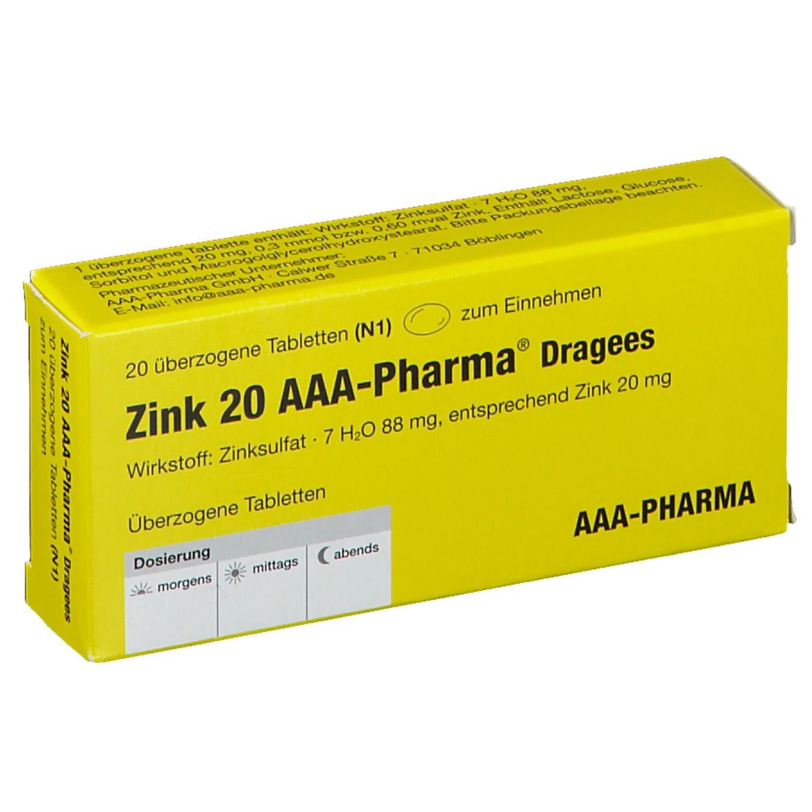 Zink 20 AAA®-Pharma