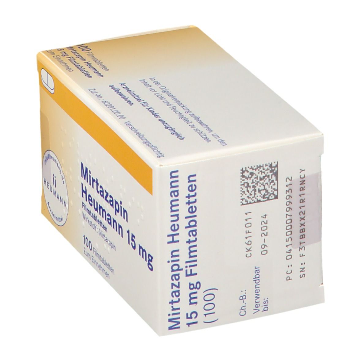 Mirtazapin Heumann 15 mg Filmtabletten 100 St