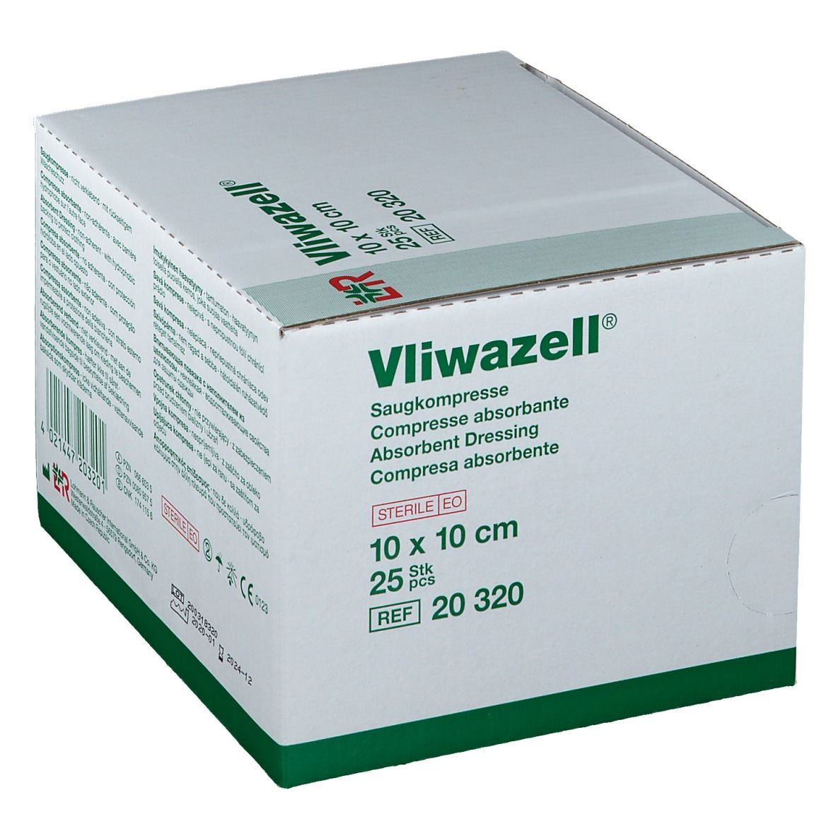 Vliwazell® hochsaugfähige Universalkompresse steril 10 cm x 10 cm