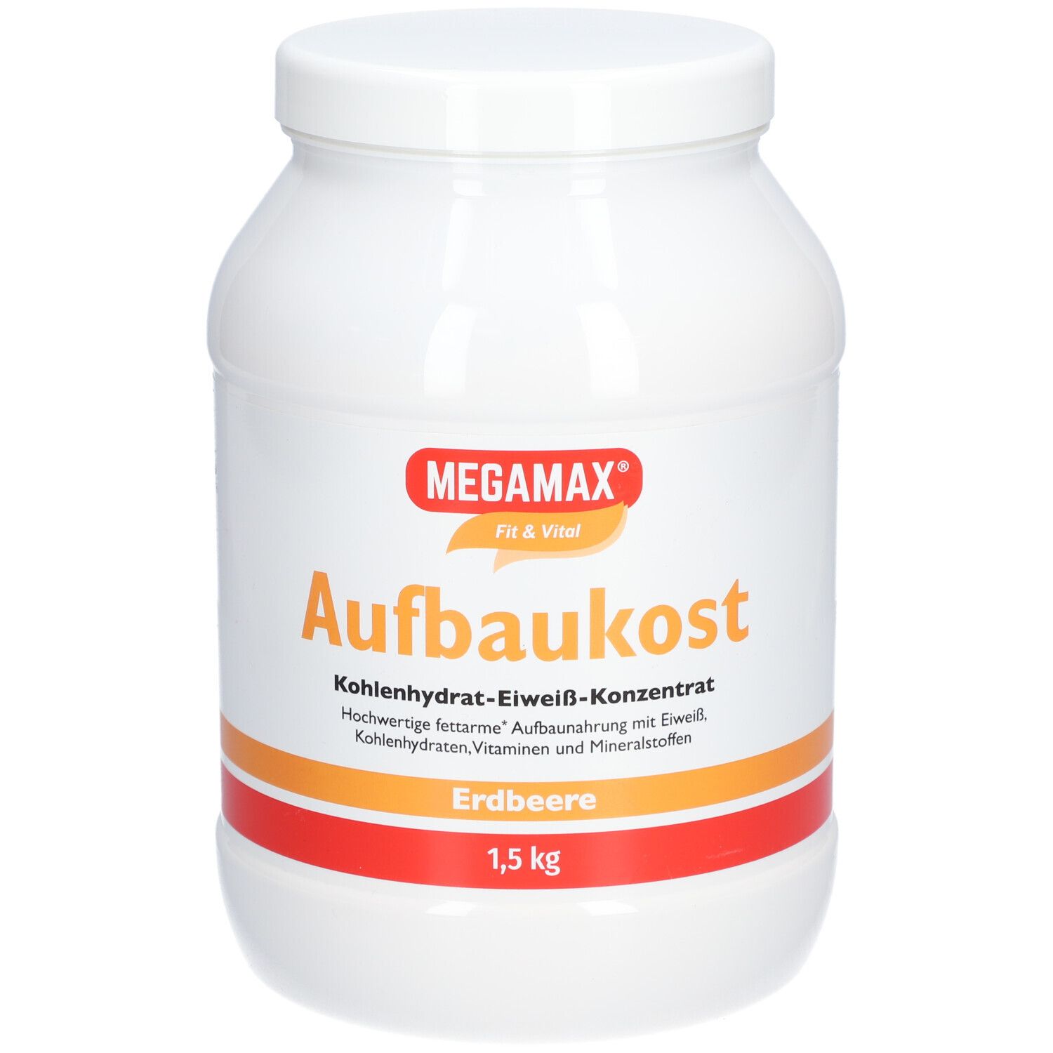 Megamax Aufbaukost Erdbeere Pulver 1,5 kg