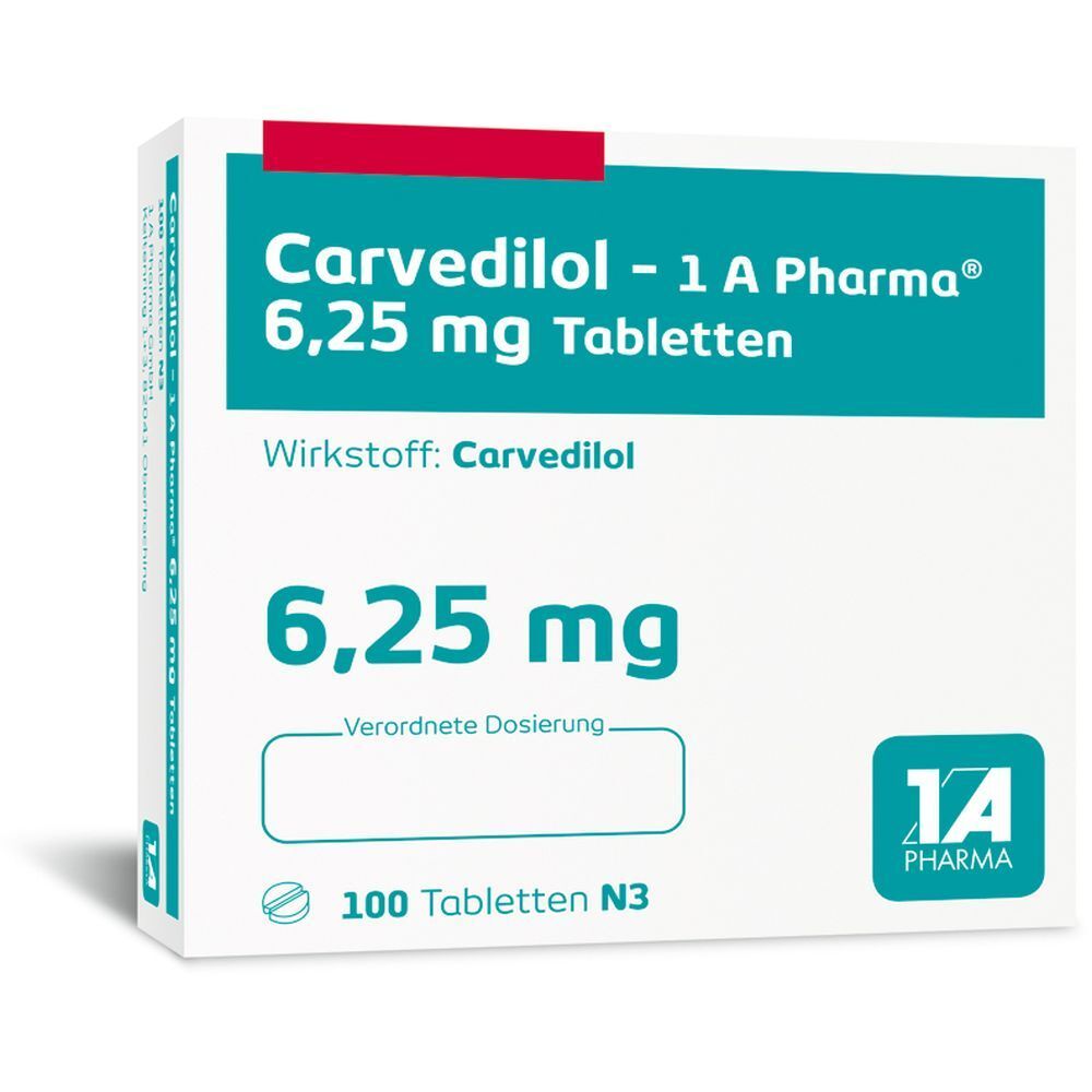 Carvedilol 1A Pharma® 6.25