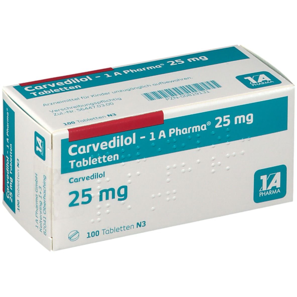 Carvedilol 1A Pharma® 25Mg