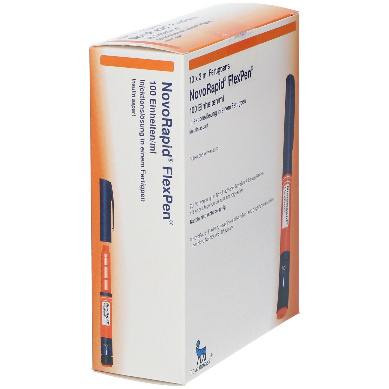 Novorapid FlexPen 100 E/ml Inj.-Lsg.i.e.Fertigpen 10x3 ml Injektionslösung