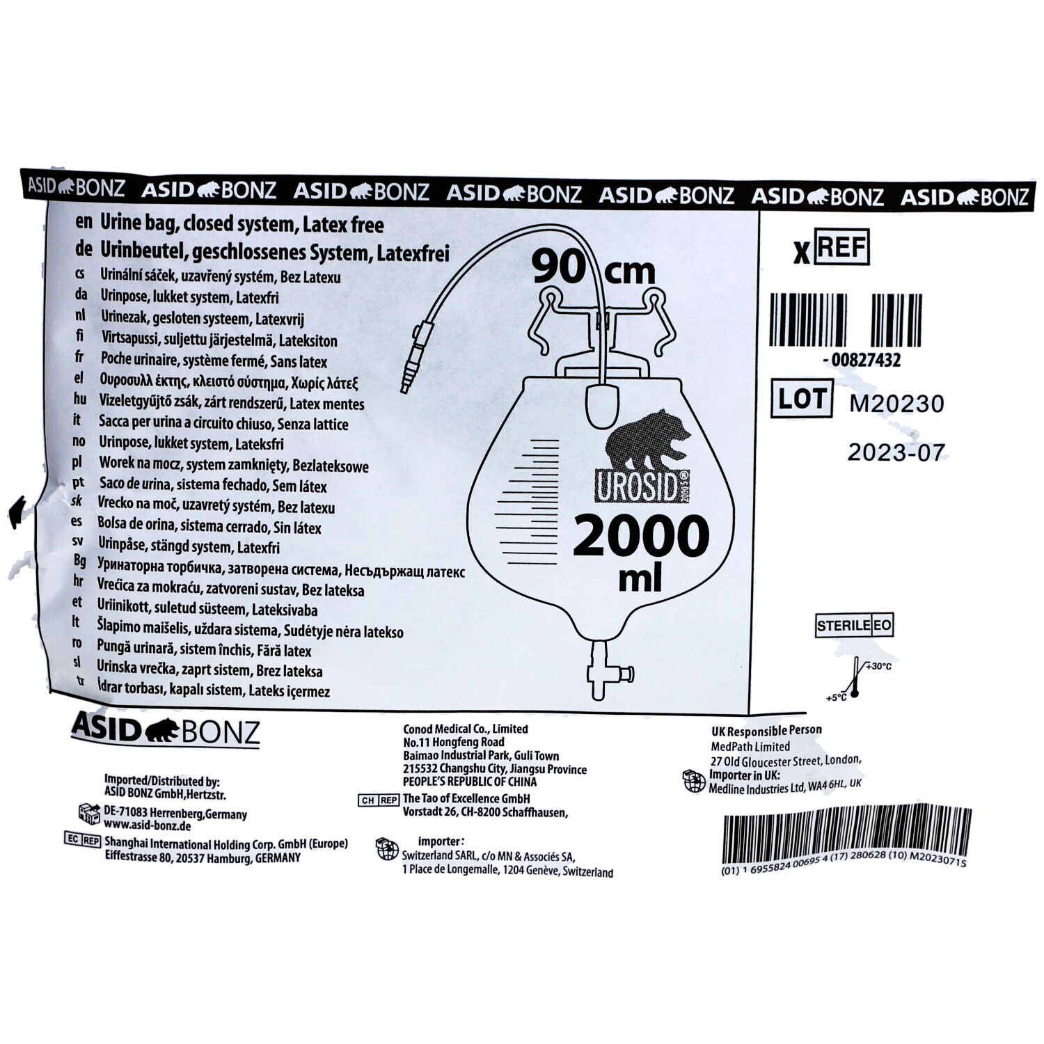 Urosid Urindr.Sys.2l 90 cm Schl.Ablassh.senkr. 1 St Beutel