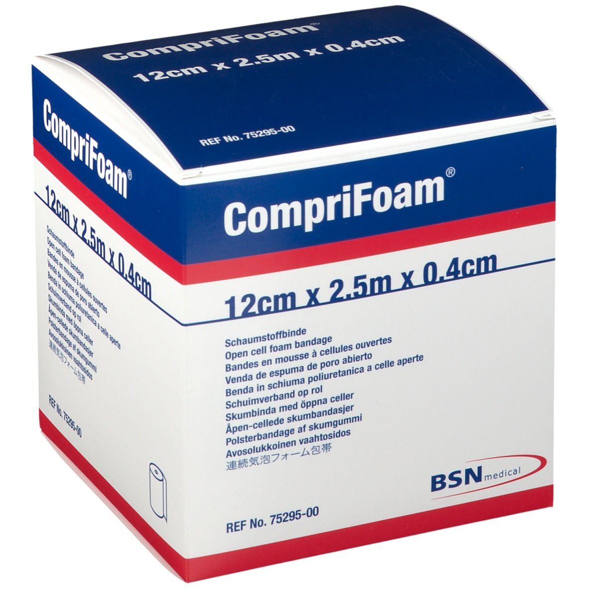 CompriFoam® Schaumstoffbinde 12 cm x 2,5 m x 0,4 cm