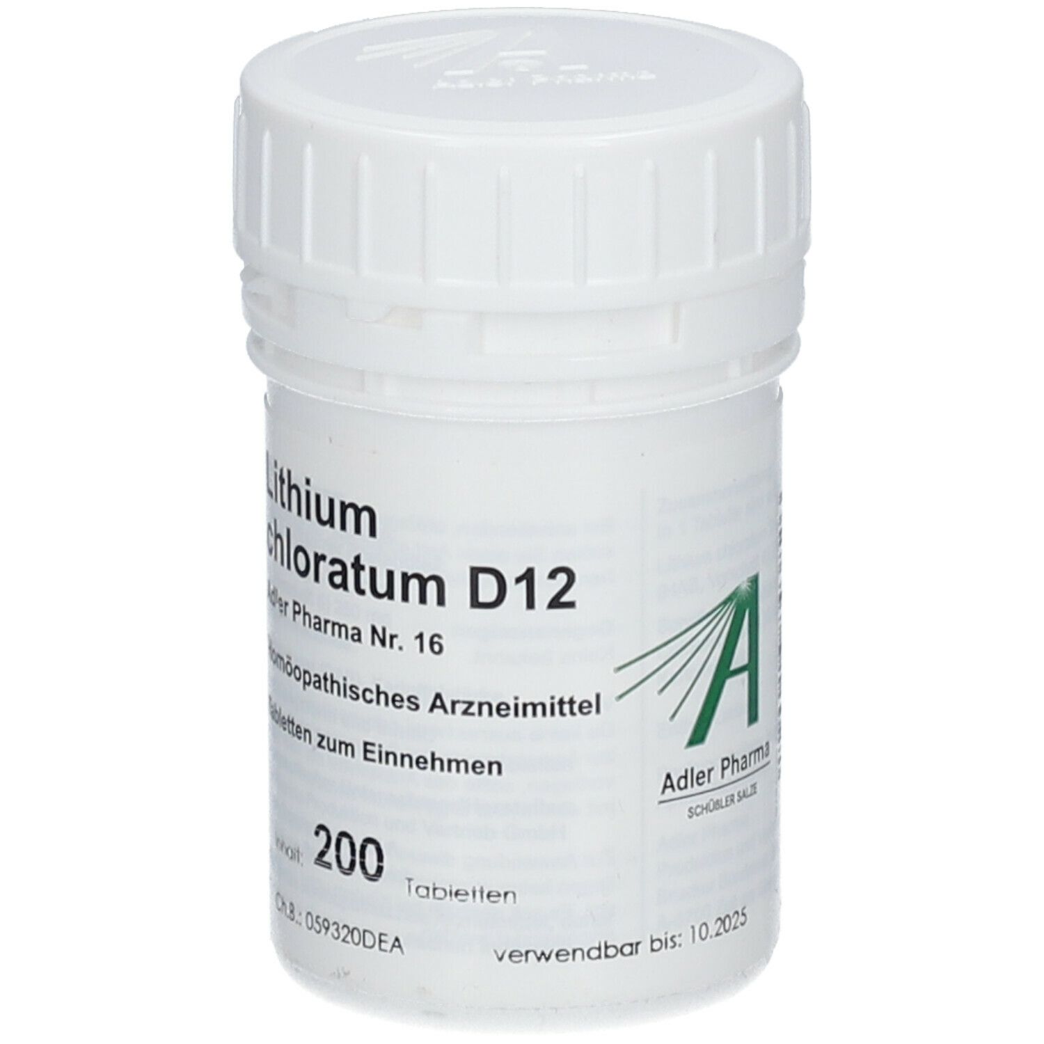 Adler Pharma Lithium Chloratum D Biochemie Nach Dr Sch Ler Nr