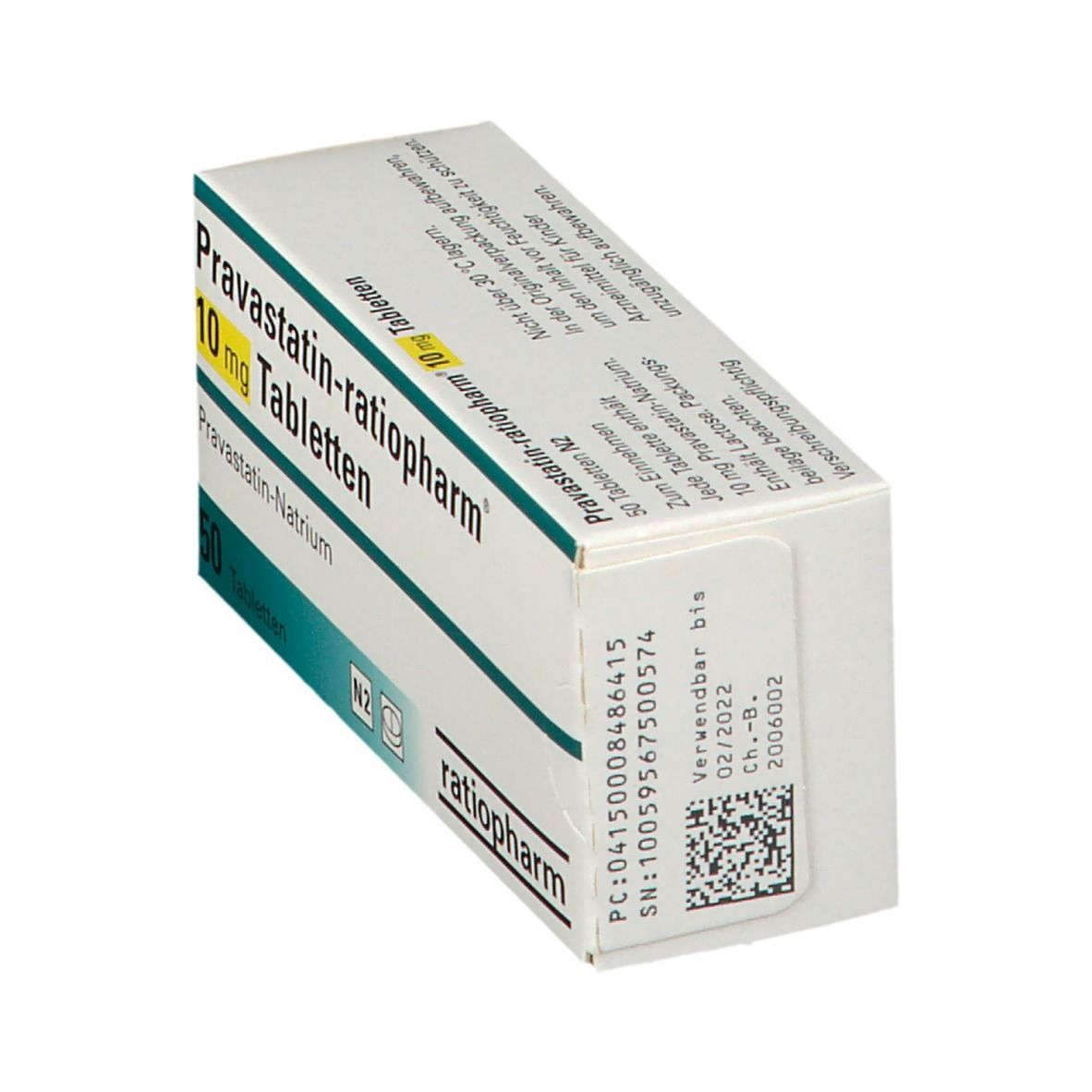 PRAVASTATIN-ratiopharm 10 mg Tabletten 50 St