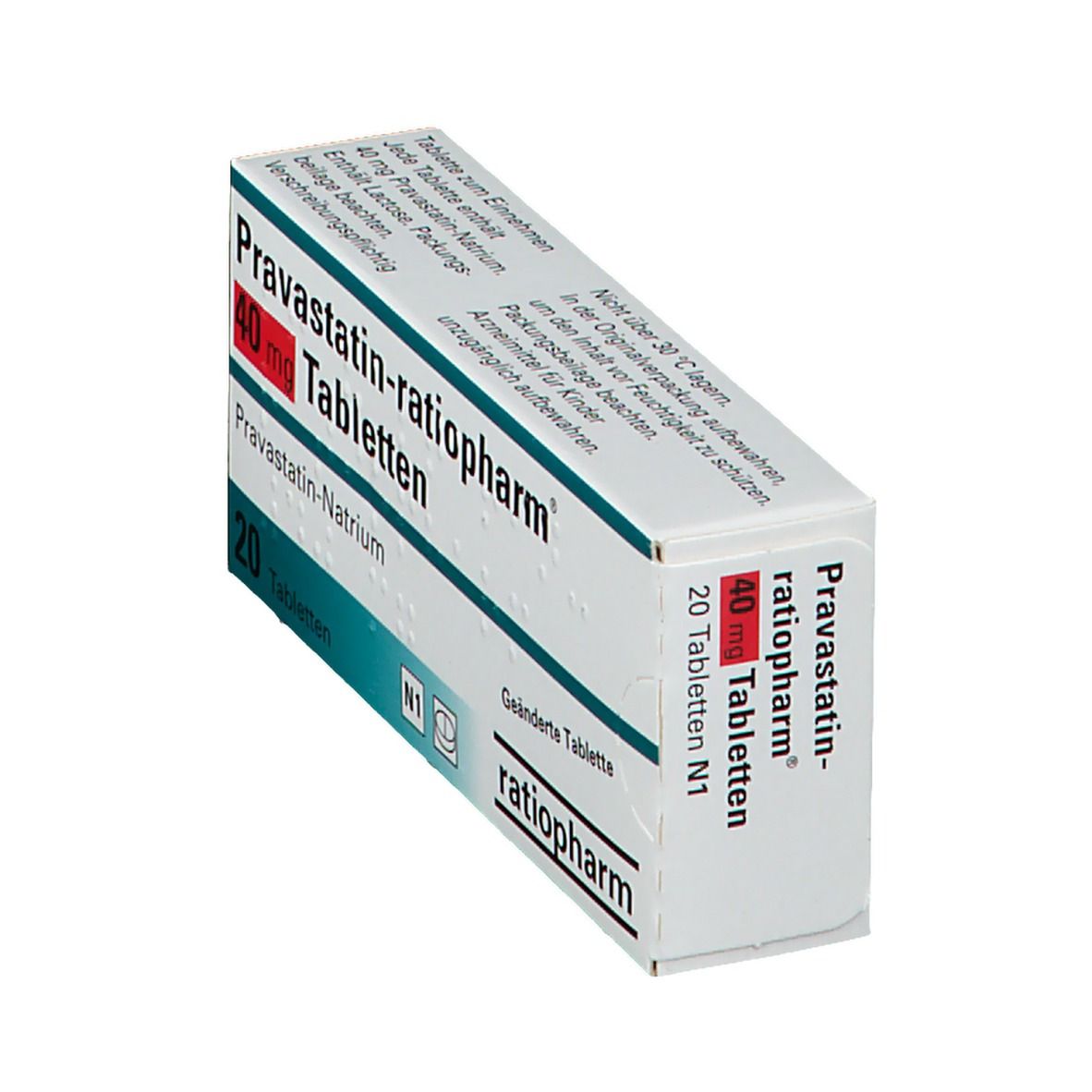 PRAVASTATIN-ratiopharm 40 mg Tabletten 20 St