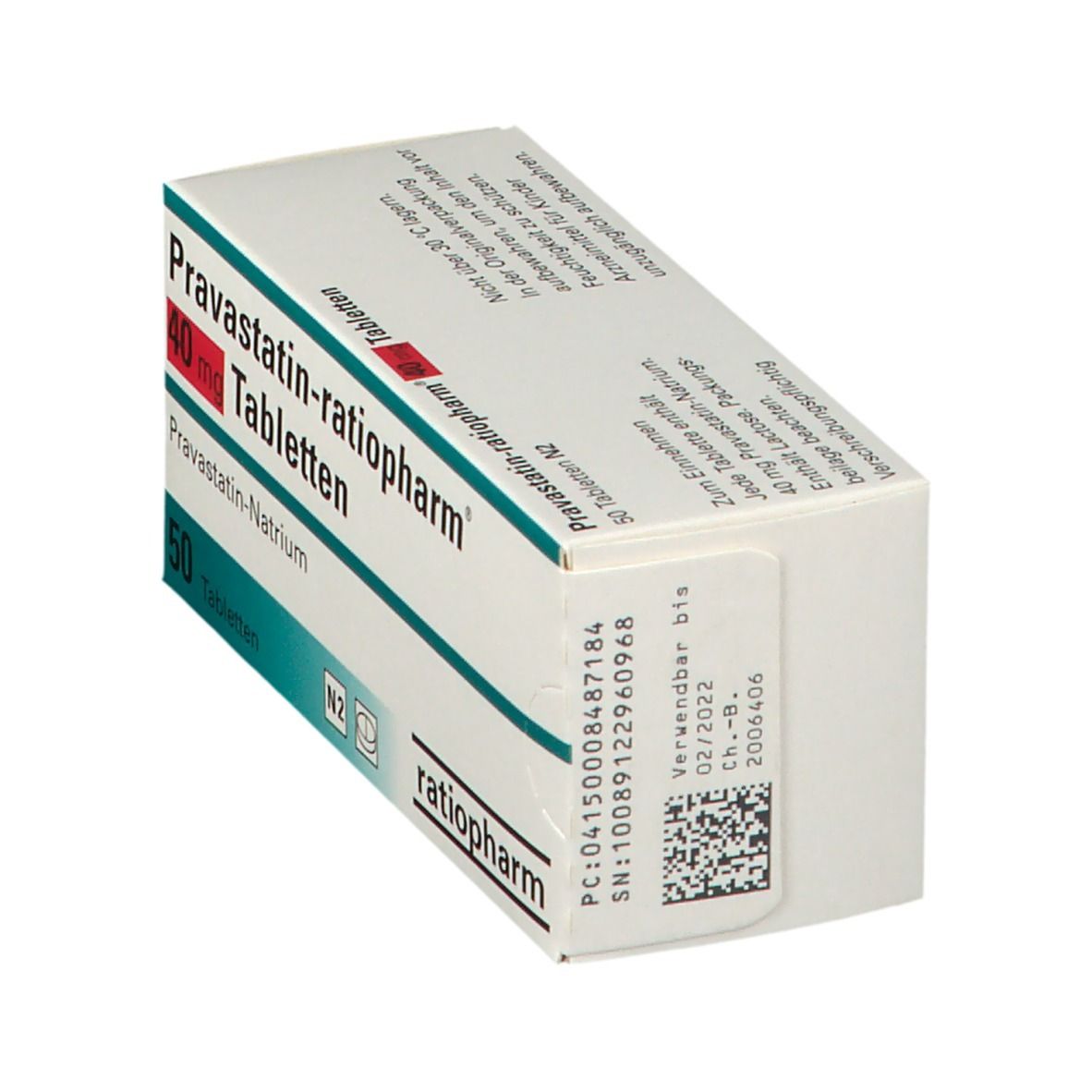 PRAVASTATIN-ratiopharm 40 mg Tabletten 50 St