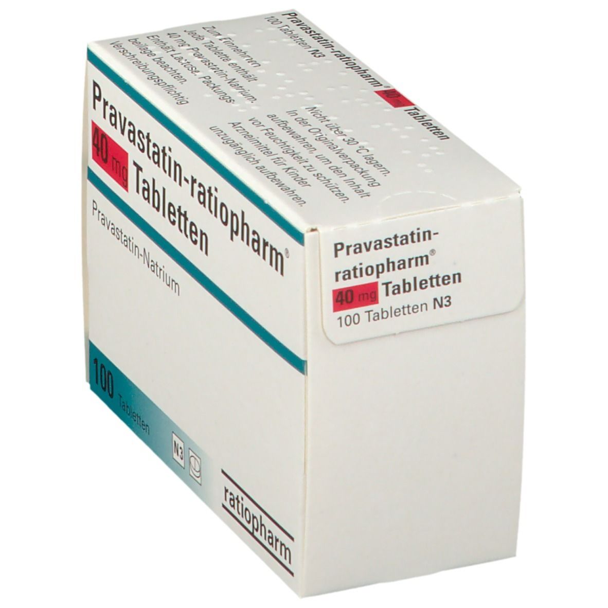 PRAVASTATIN-ratiopharm 40 mg Tabletten 100 St