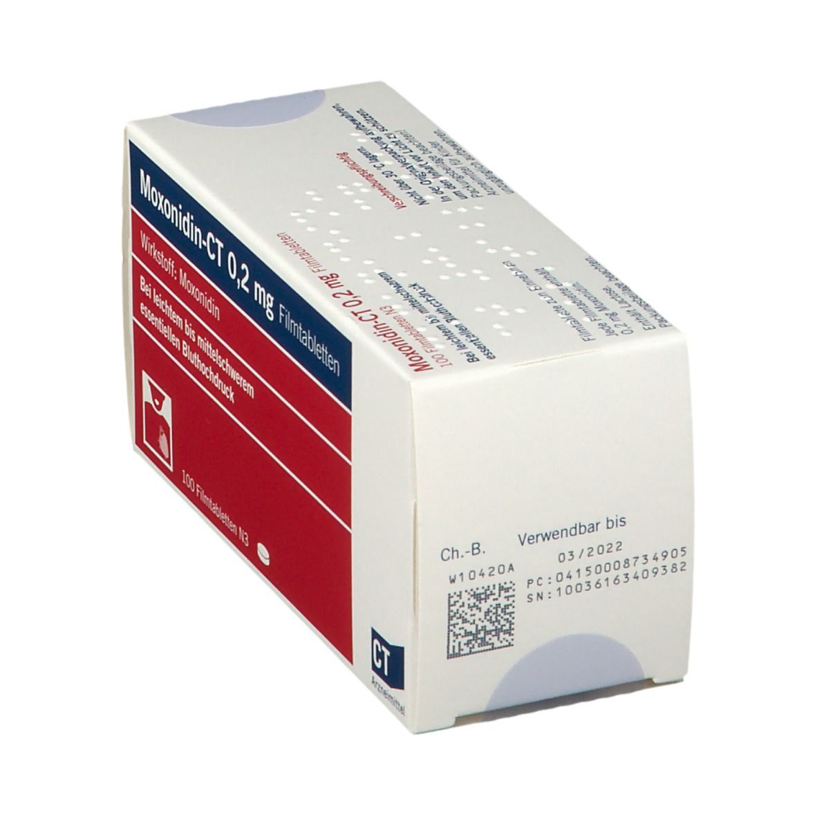 Moxonidin-Ct 0,2 mg Filmtabletten 100 St