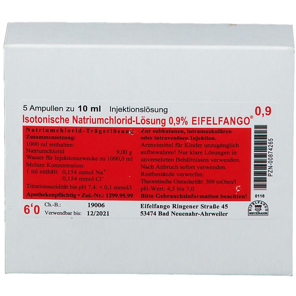 Isotonische Nacl L Sung Eifelfango X Ml Shop Apotheke Com