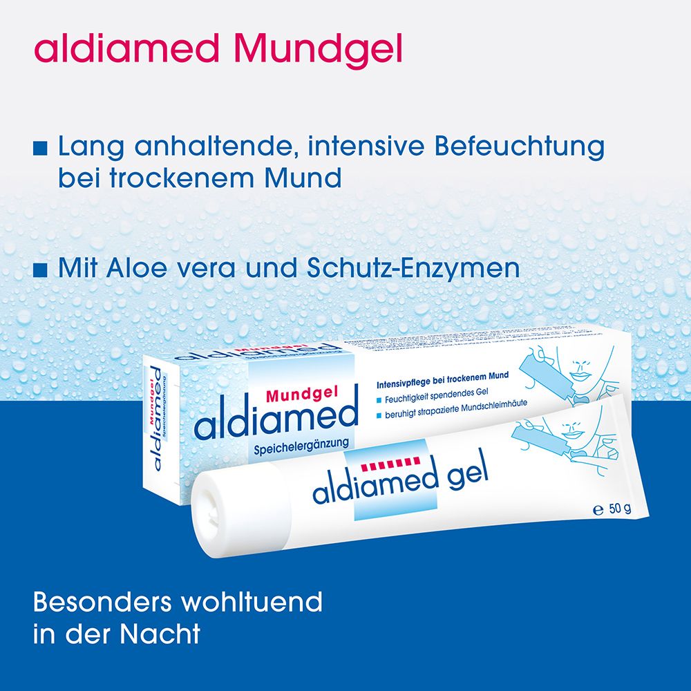 aldiamed Mundgel Tube und Faltschachtel, 50g, mit Aloe Vera.