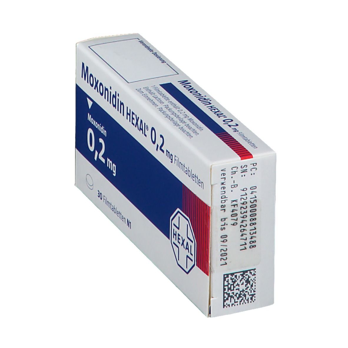 Moxonidin Hexal 0,2 mg Filmtabletten 30 St