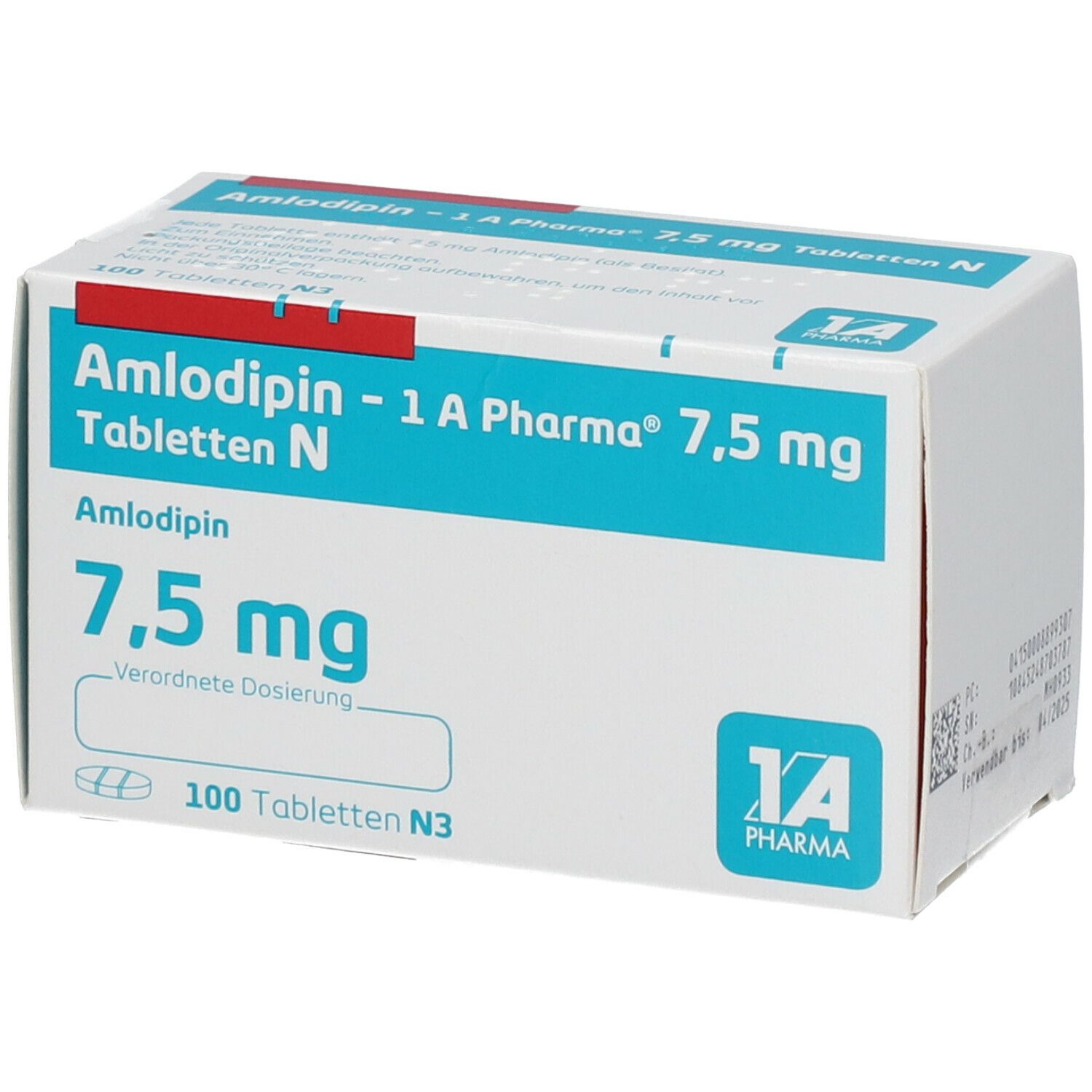 Amlodipin-1A Pharma 7,5 mg Tabletten N 100 St