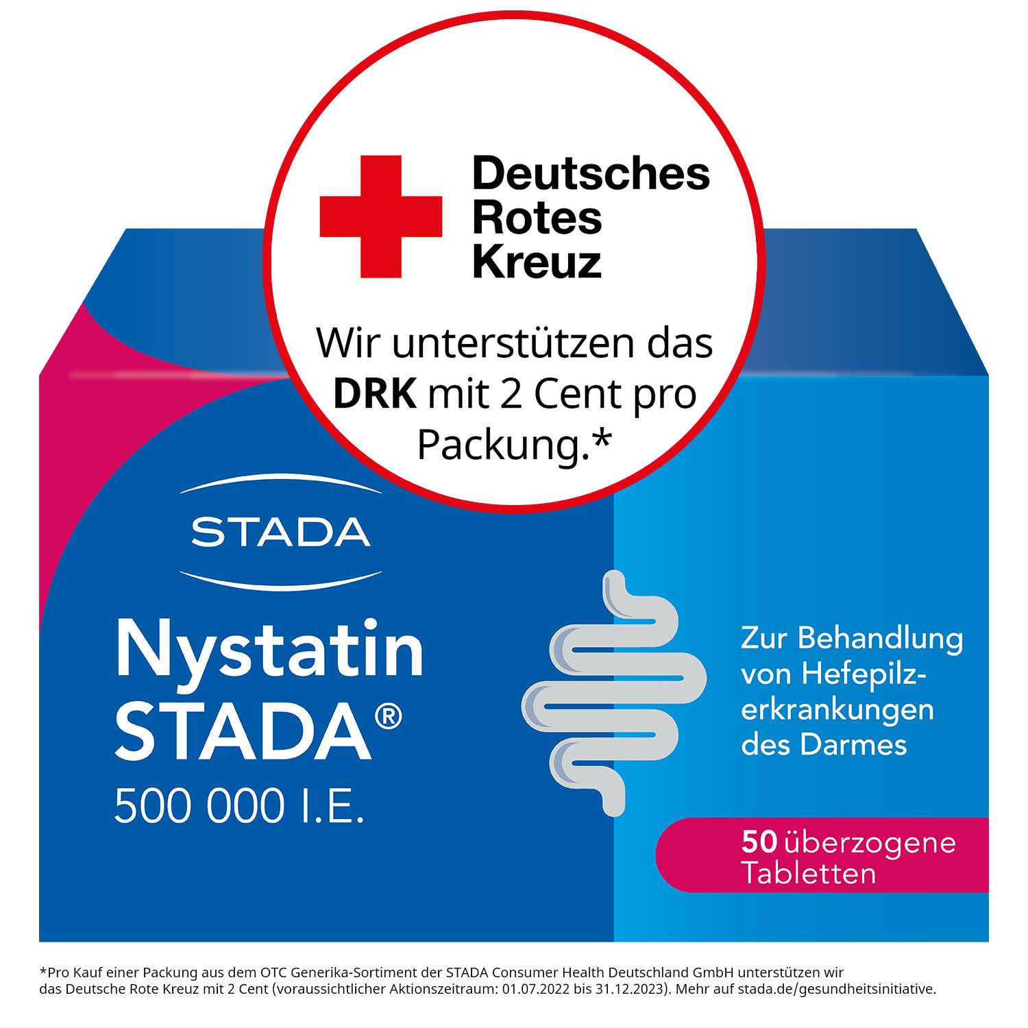 Nystatin Stada 500.000 I.e. überzogene Tab. 50 St Überzogene Tabletten