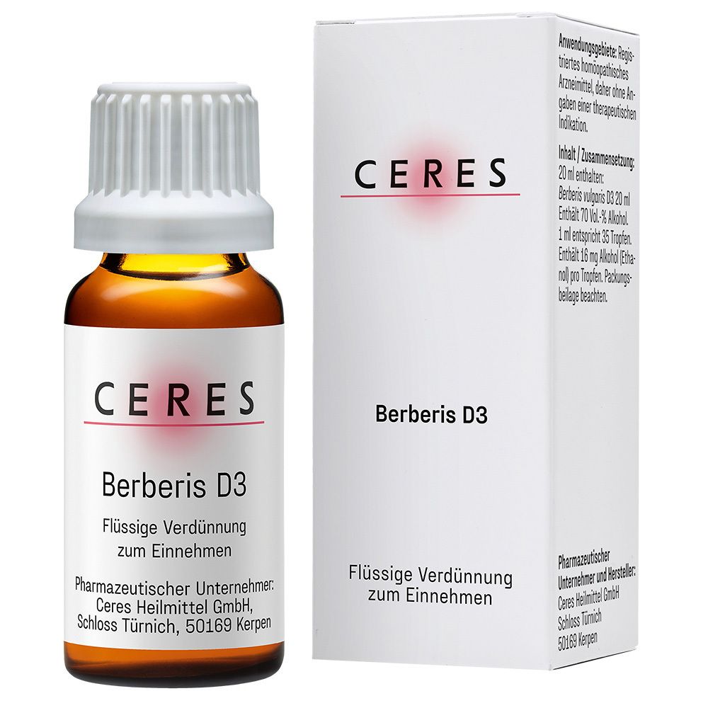 Ceres Berberis D 3 Dilution 20 ml