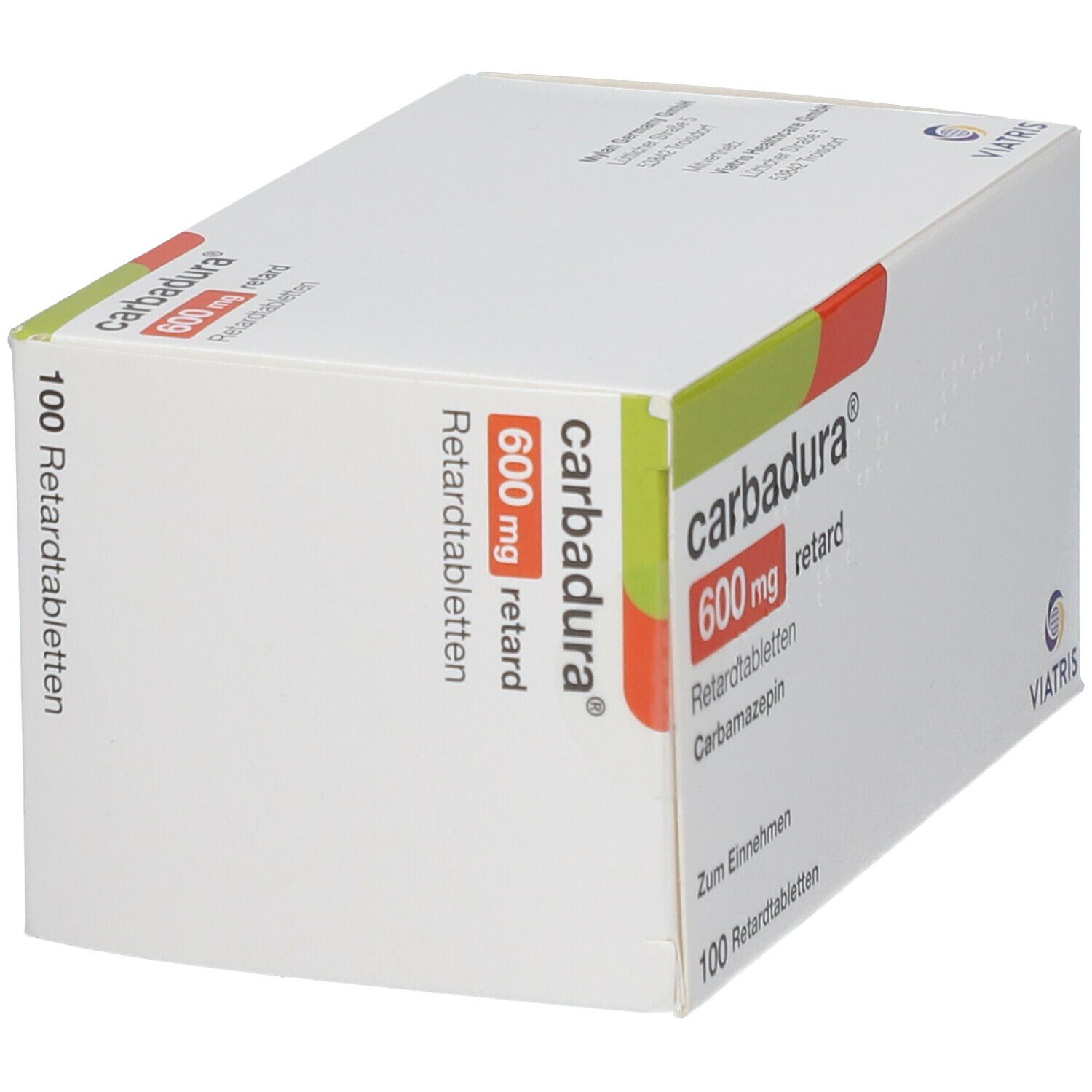 Carbadura 600 mg retard Tabl. 100 St Retard-Tabletten