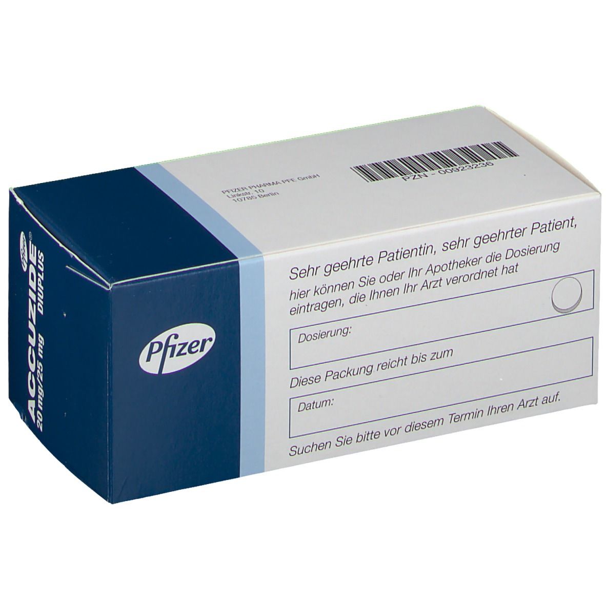 ACCUZIDE® 20 mg/25 mg Diuplus