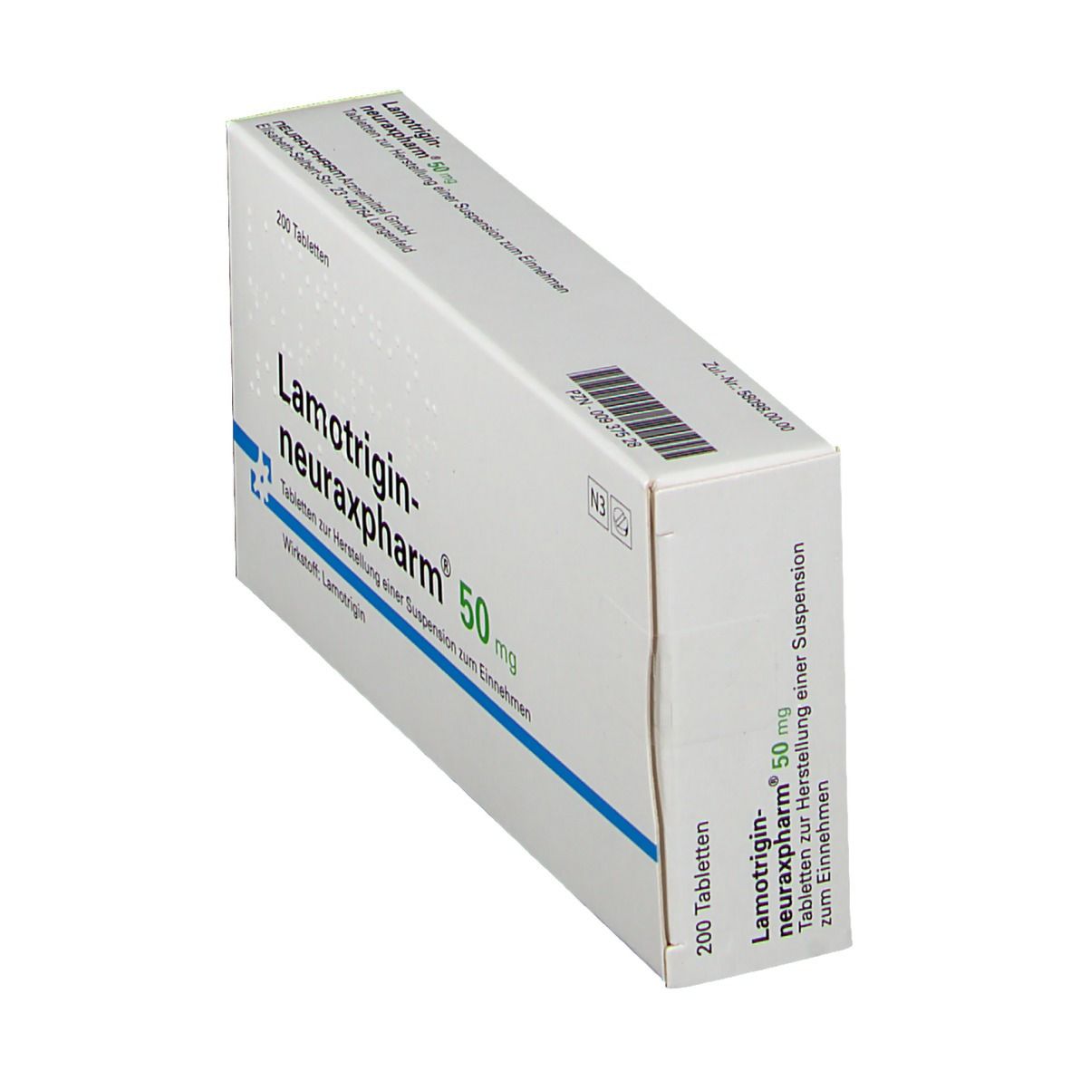 LAMOTRIGIN-neuraxpharm 50 mg Tab.z.H.Susp.z.Einn. 200 St Tablette zur Herstellung einer Susp. zum Einnehmen