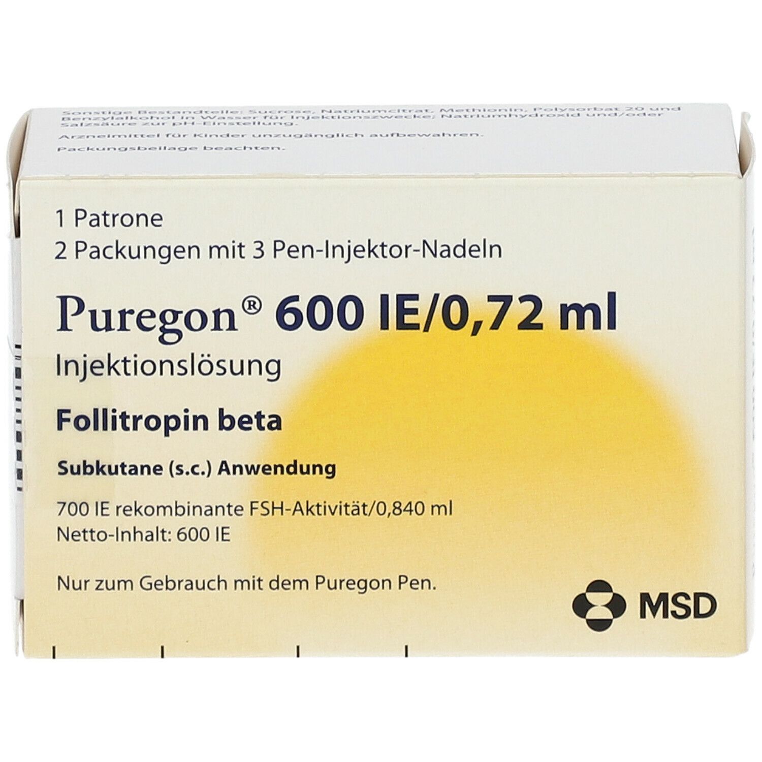 Puregon® 600 IE/0,72 ml