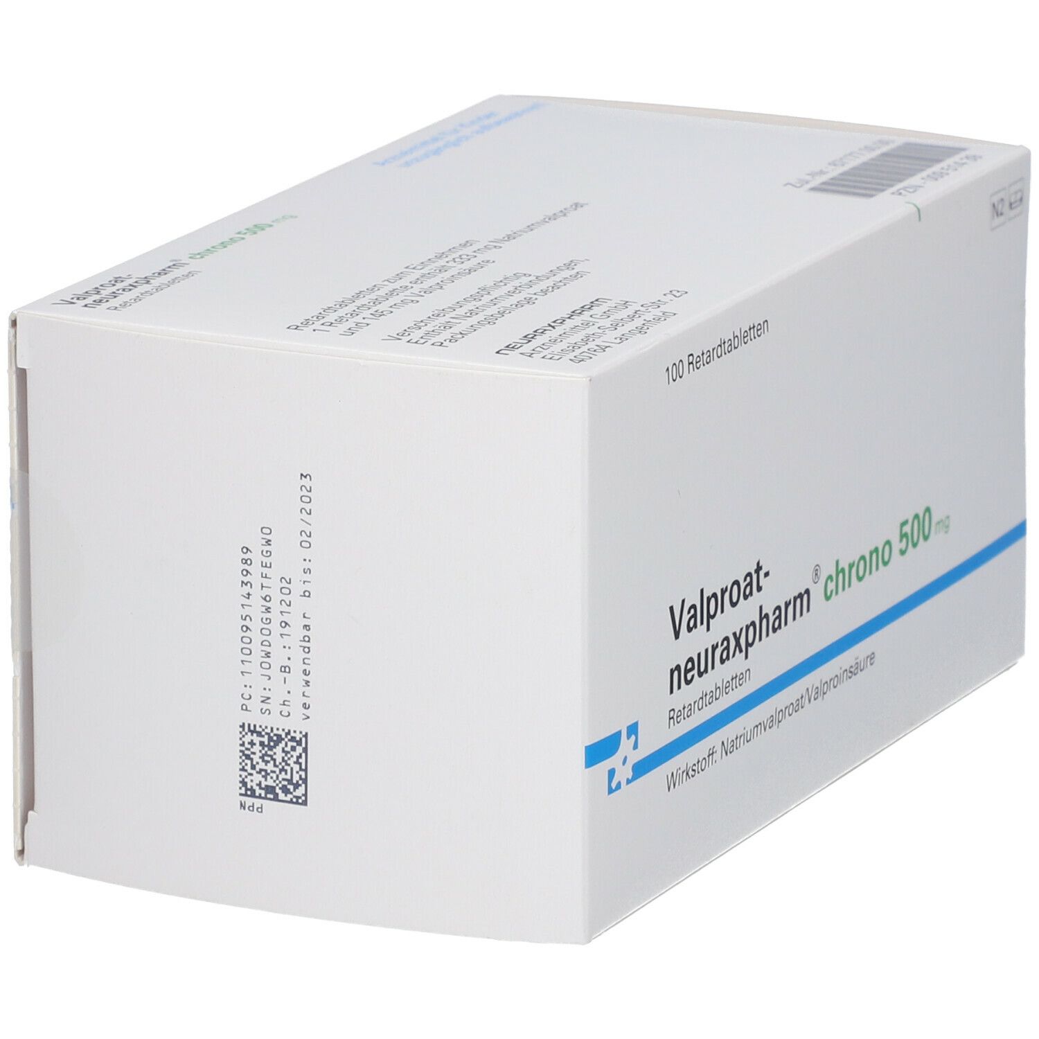 VALPROAT-neuraxpharm chrono 500 mg Retardtabletten 100 St Retard-Tabletten