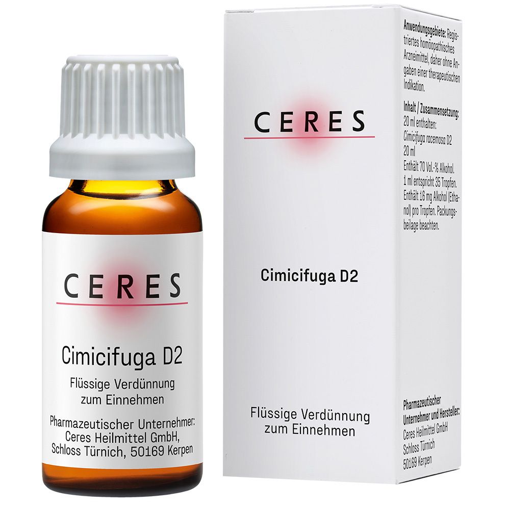 Ceres Cimicifuga D 2 Dilution 20 ml