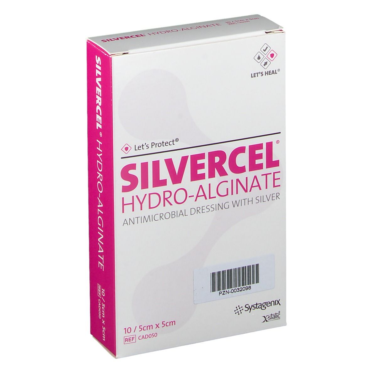 Silvercel Hydroalginat Verband 5x5 cm 10 St Kompressen
