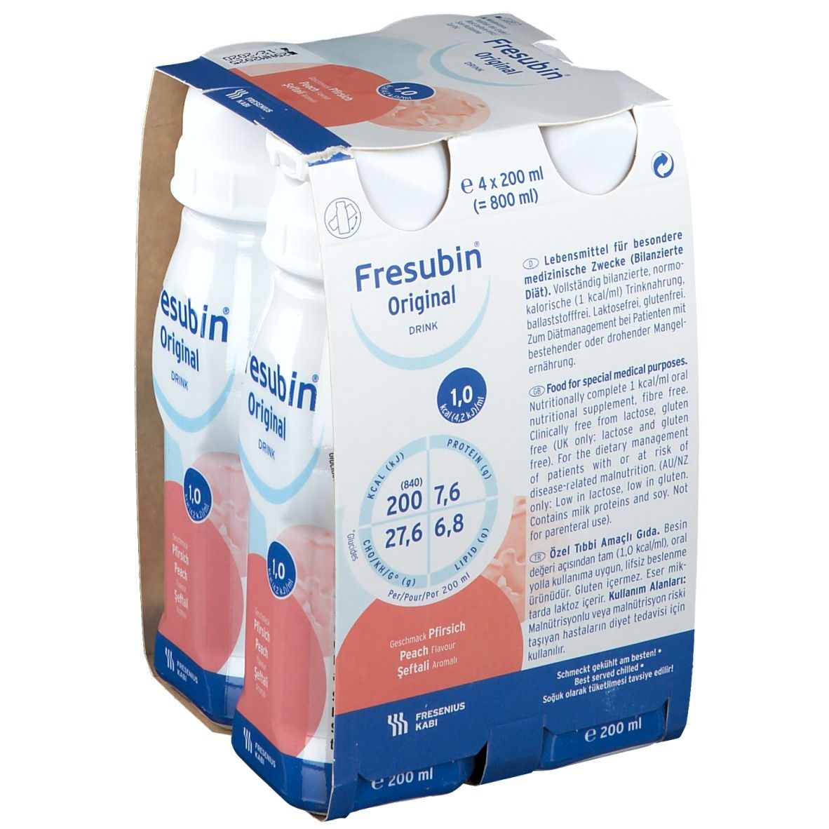 Fresubin® Original Drink Pfirsich 4X200 ml Lösung