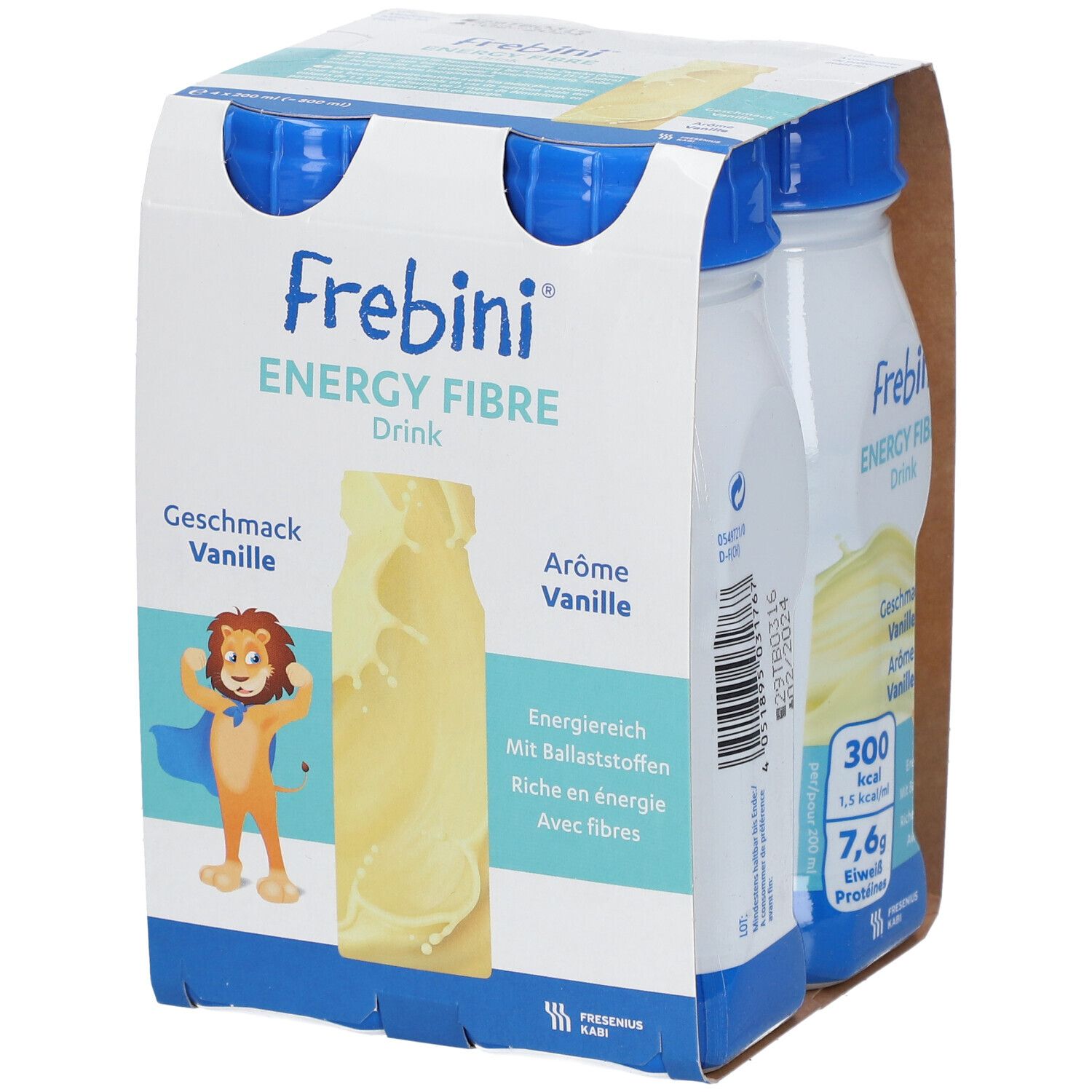 Frebini® Energy Fibre Drink Vanille 4X200 ml Flüssigkeit
