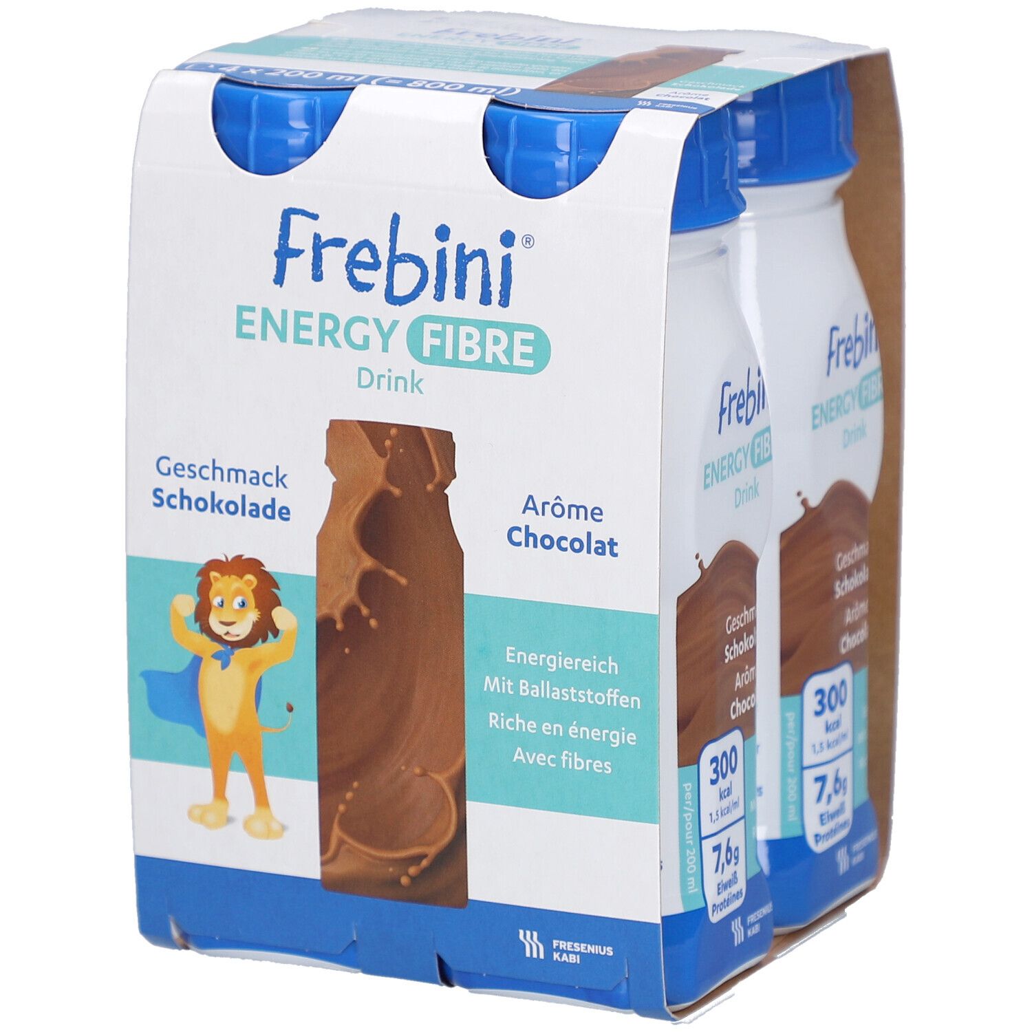Frebini® Energy Fibre Drink Schokolade 4X200 ml Flüssigkeit