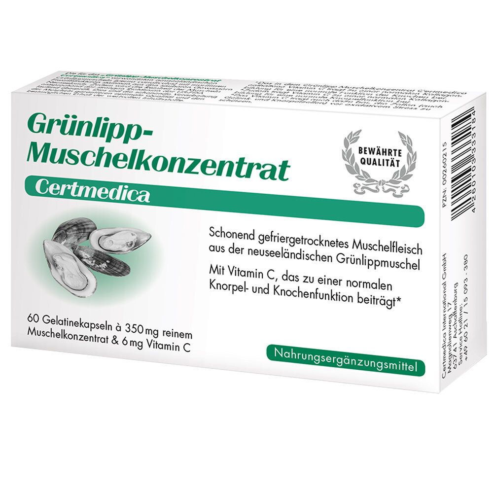 Grünlipp-Muschelkonzentrat 60 St Kapseln