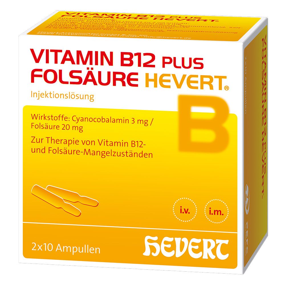 Vitamin B 12 - Hevert® Plus Folsäure - Hevert® Ampullen 2X10 St Ampullen