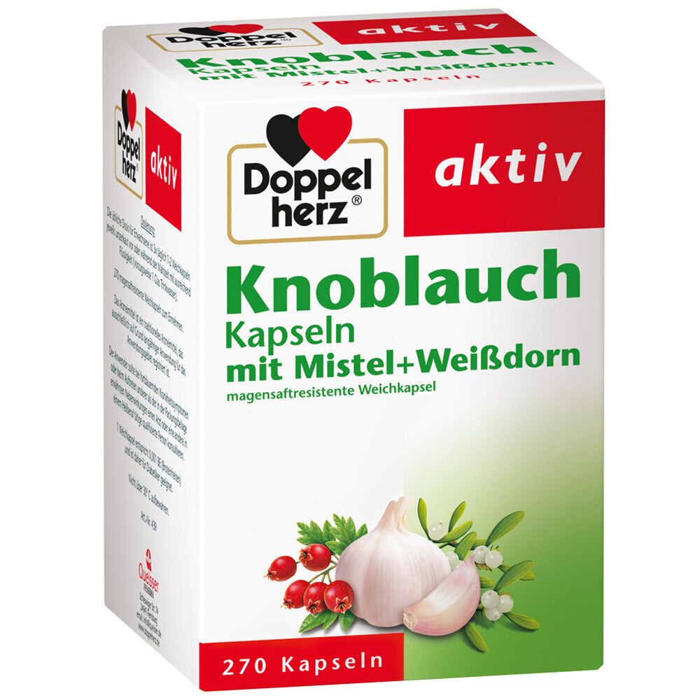 aktiv Knoblauch Kapseln mit Misteln + Weißdorn 270 St Kapseln