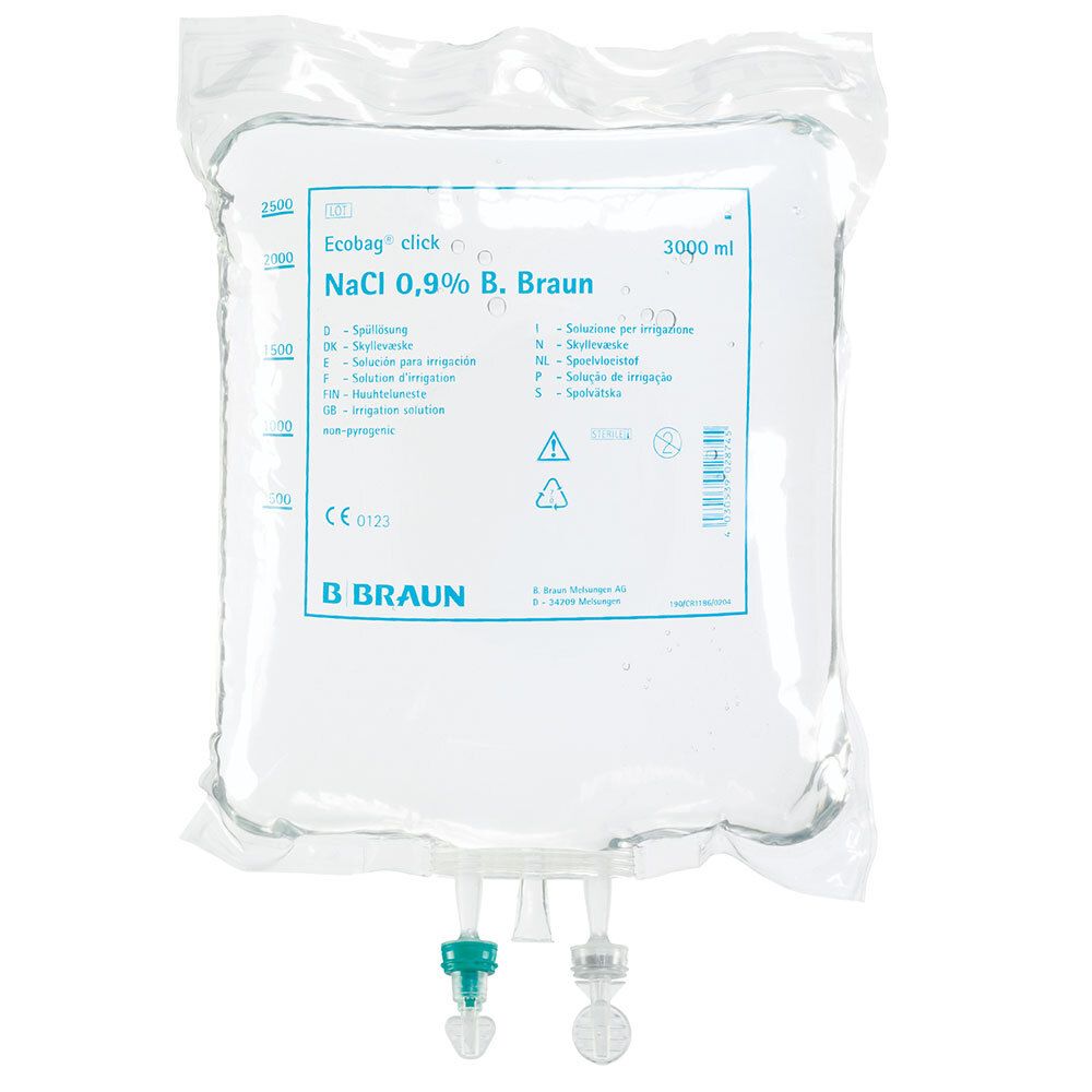 Isotone Kochsalz-Lösung 0,9 % Braun Ecobag® 4X3000 ml Infusionslösung